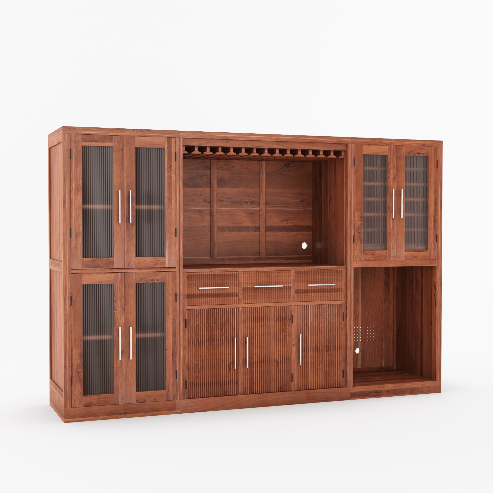 Kentucky Grand Reserve Wine Bar Cabinet with Fridge Space & Coffee Station