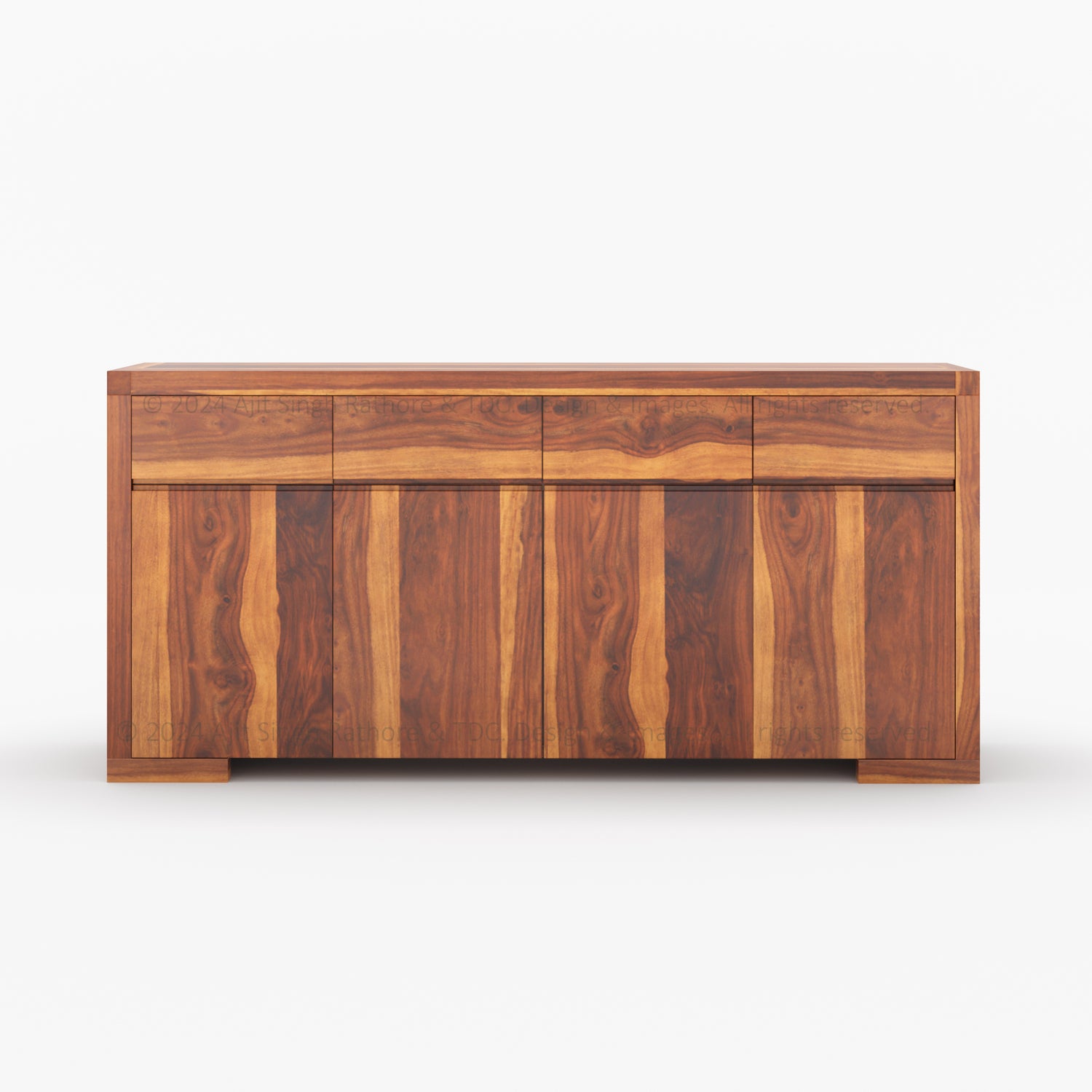 Arcadia Solid Wood Buffets Sideboard With Four Drawers