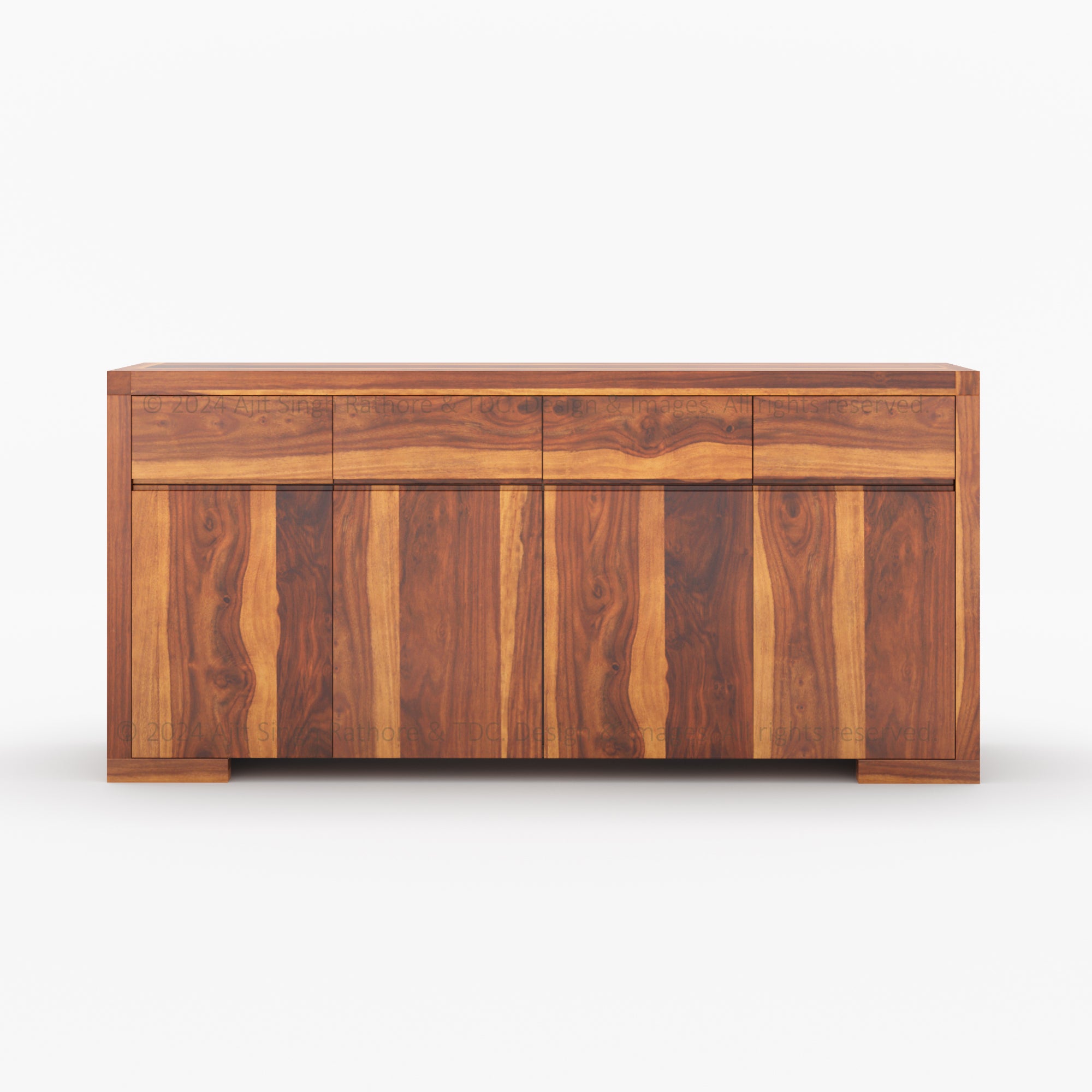 Arcadia Solid Wood Buffets Sideboard With Four Drawers