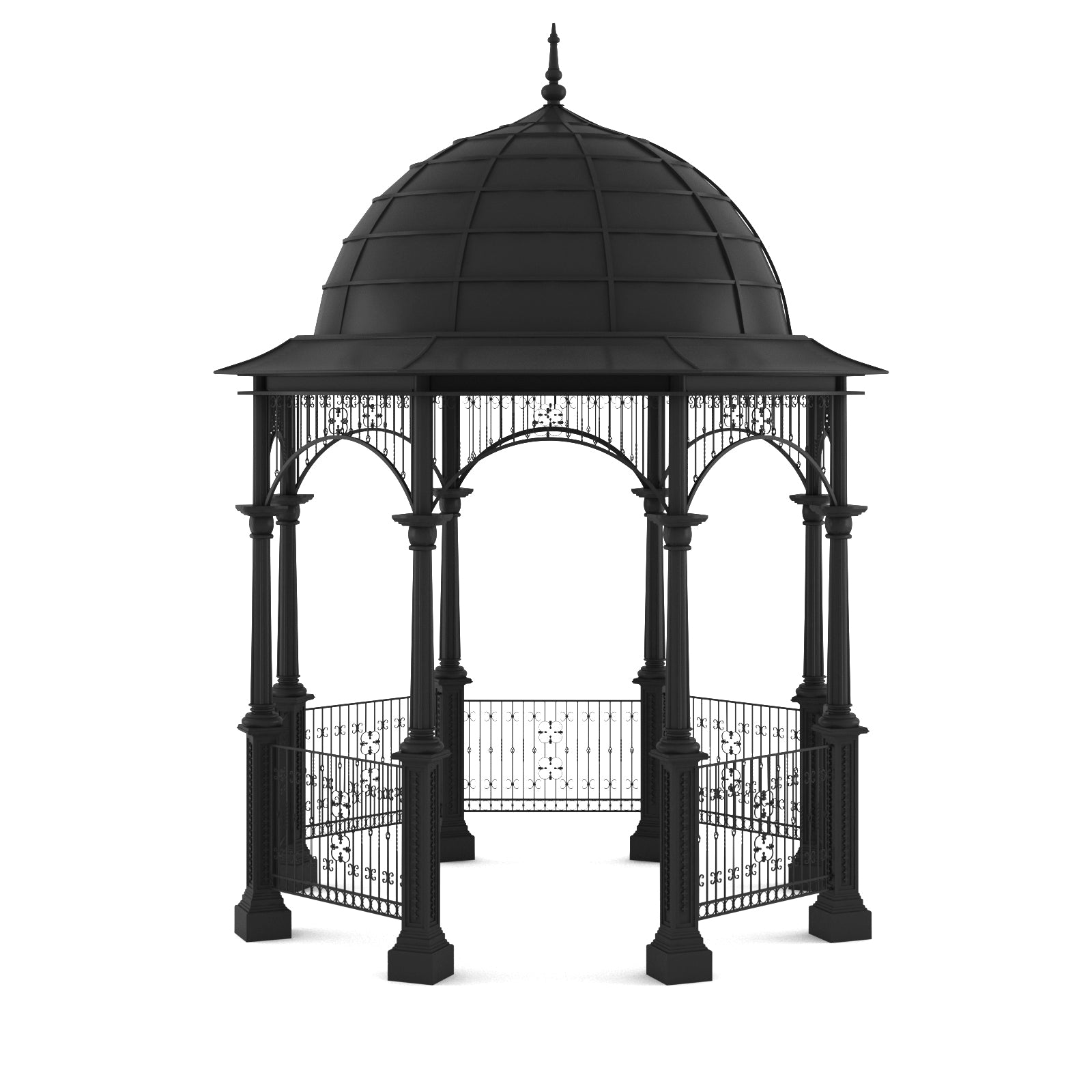Victorian Wrought Iron Garden Dome Gazebo – Handcrafted Outdoor Elegance