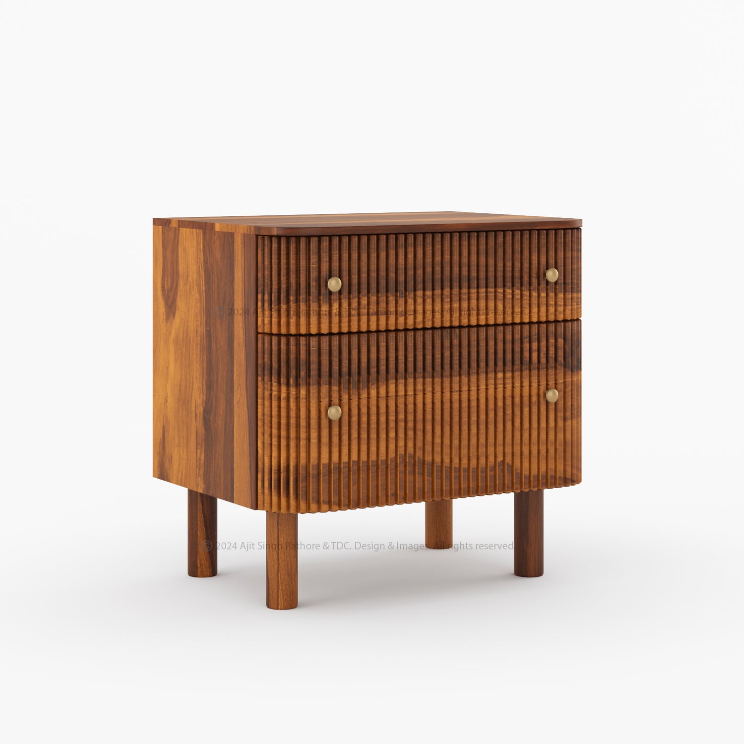 Richmond Solid Wood Contemporary Luxe Nightstand