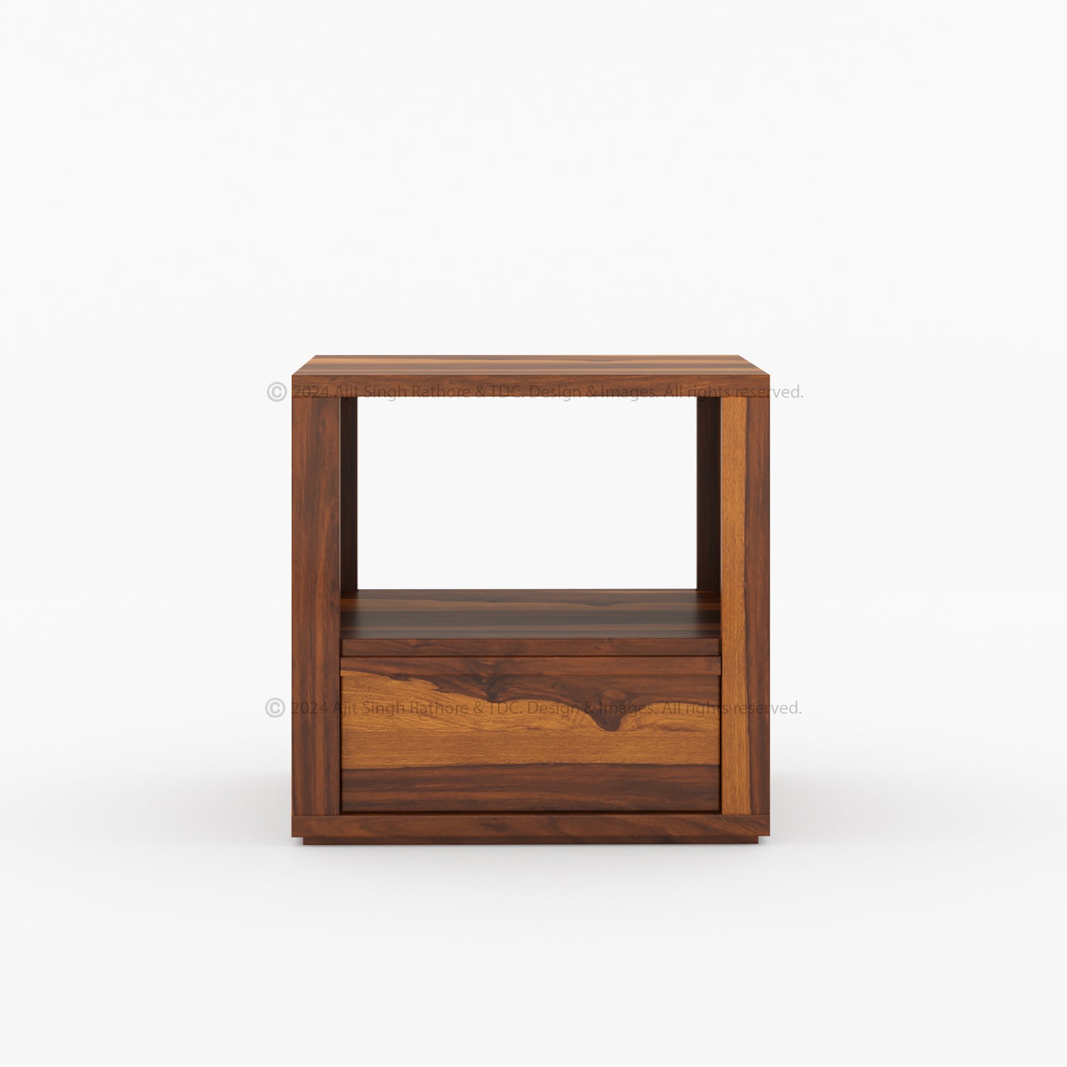 San Marino Solid Wood Nightstand with Drawer