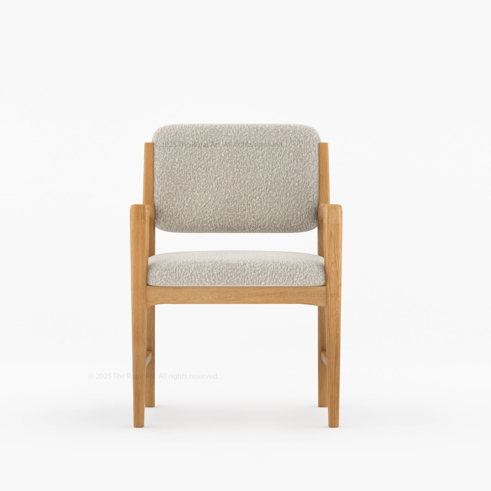 Auburn Fluted Round Dining Table and Chair Set Made of Solid Wood