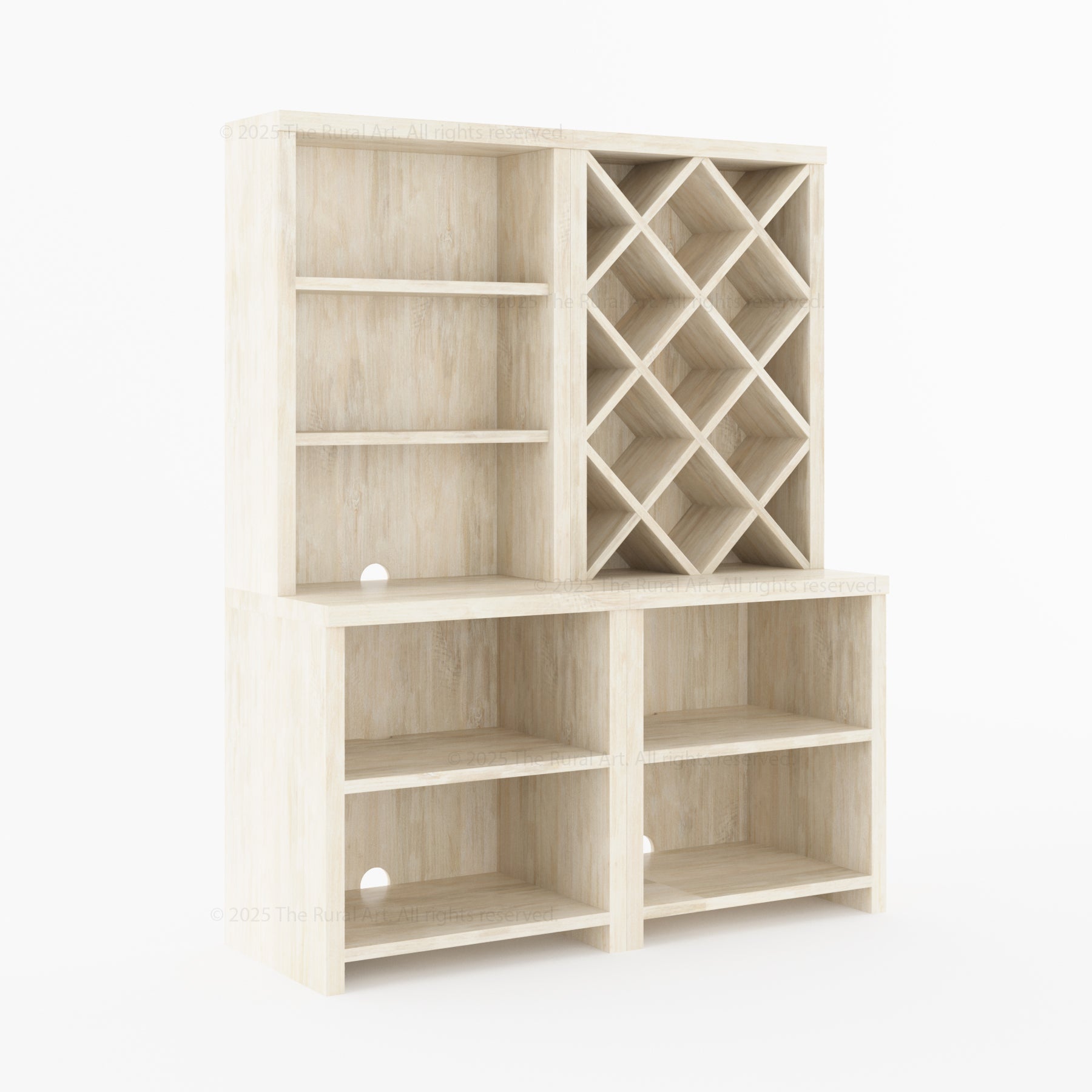 Modena Modular Wine Bar Hutch With or Without Fridge Space