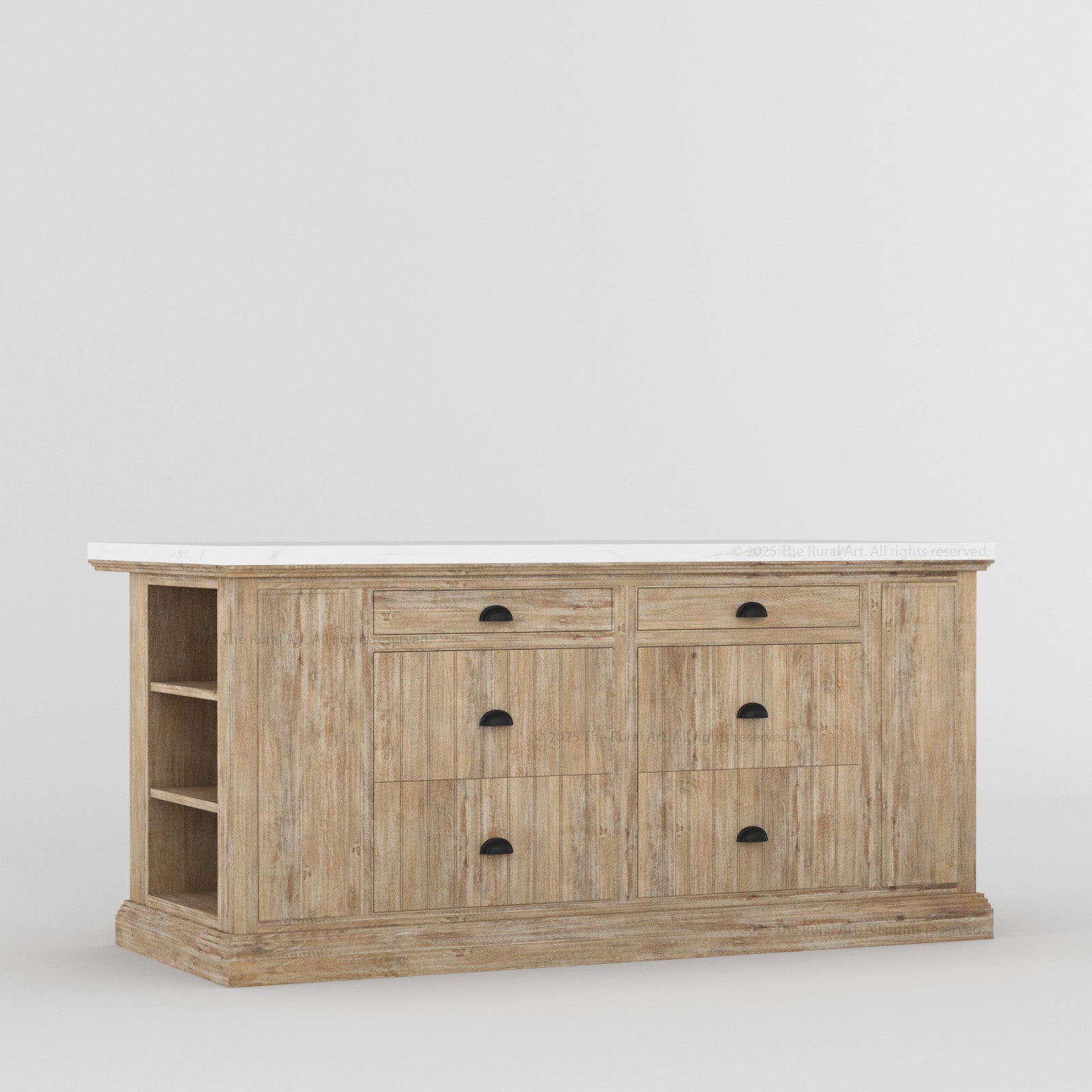 Chester Solid Wood Panelled Kitchen Island