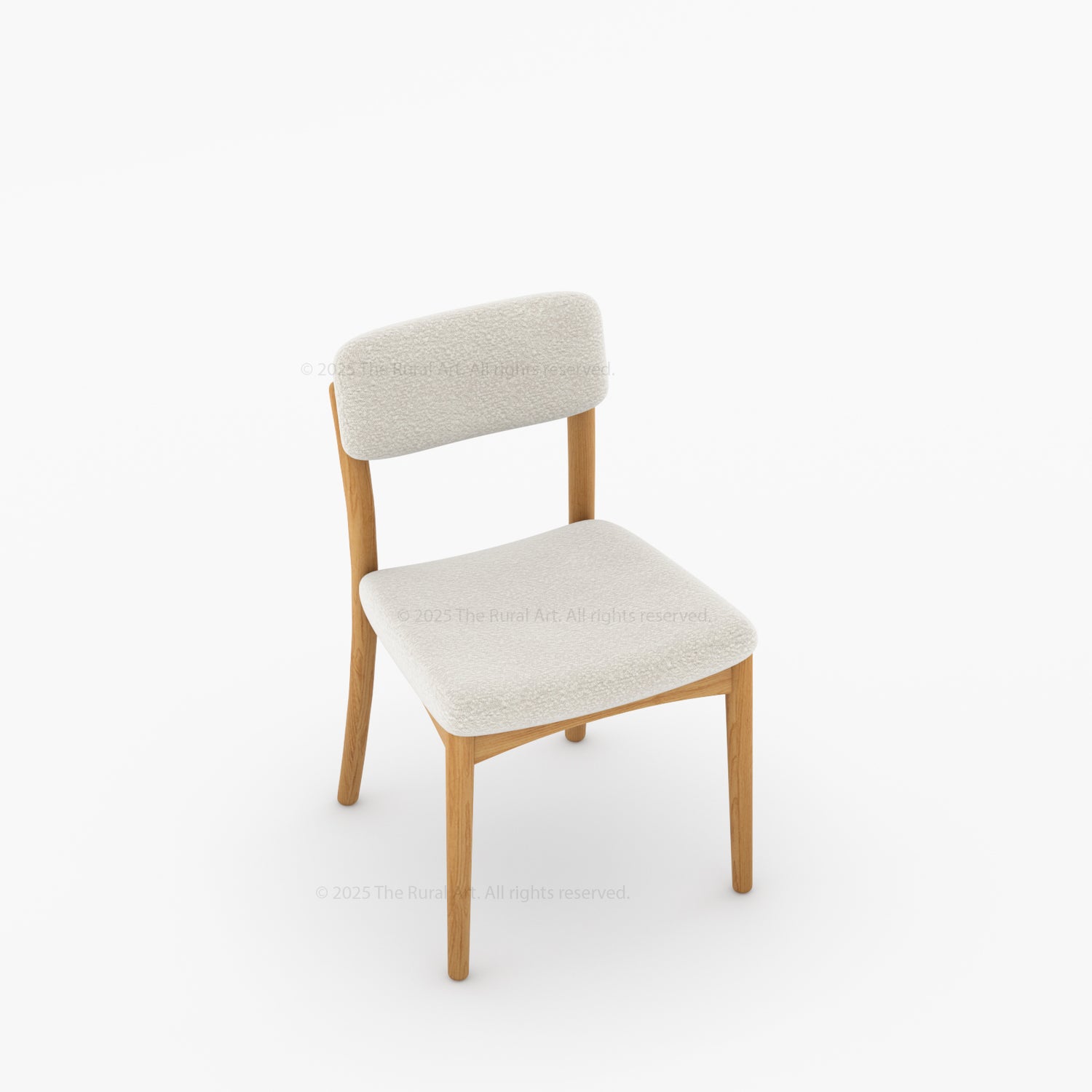 New York Modern Dining Chair | Solid Wood Frame with Bouclé Upholstery