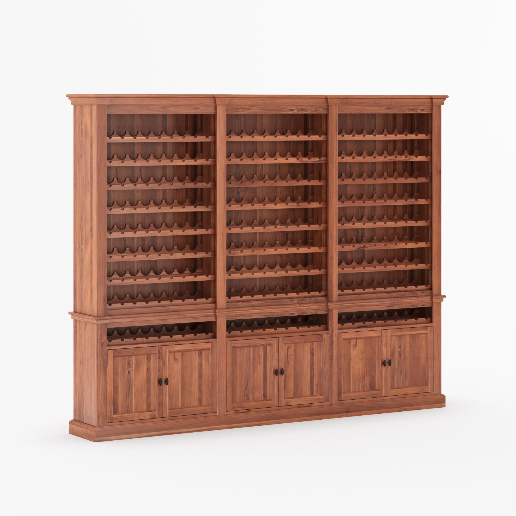 Grand 300 Bottle Wine Cellar Storage Rack Handcrafted In Solid Wood