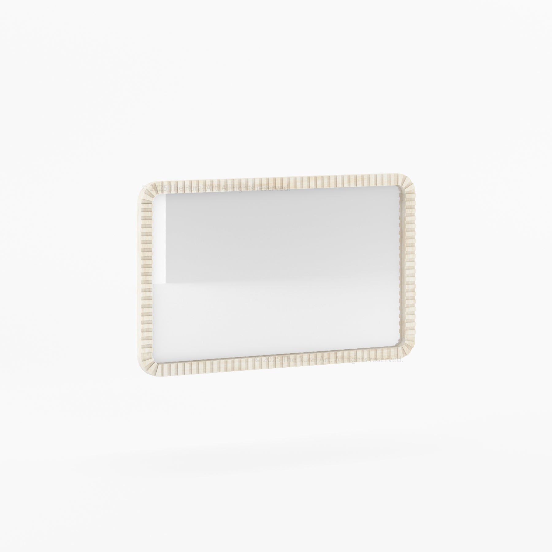 Lewes Fluted Wood Mirror | Framed Wall Mirror in Solid Wood