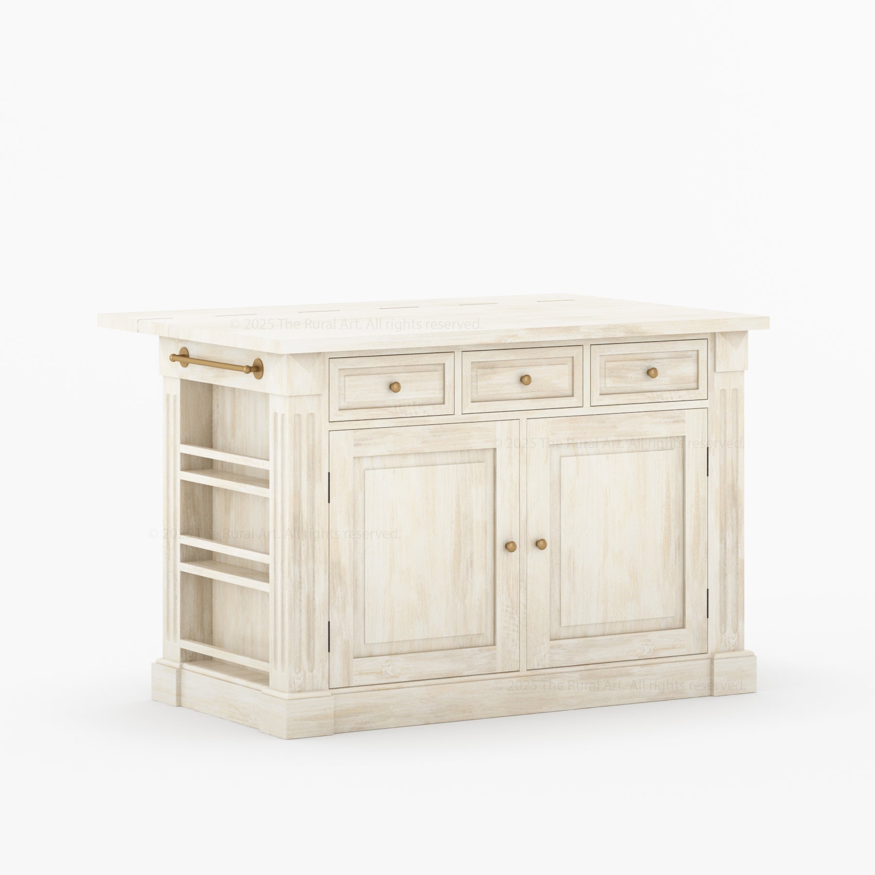 Belmont Solid Teakwood Kitchen Island with Drop Leaf