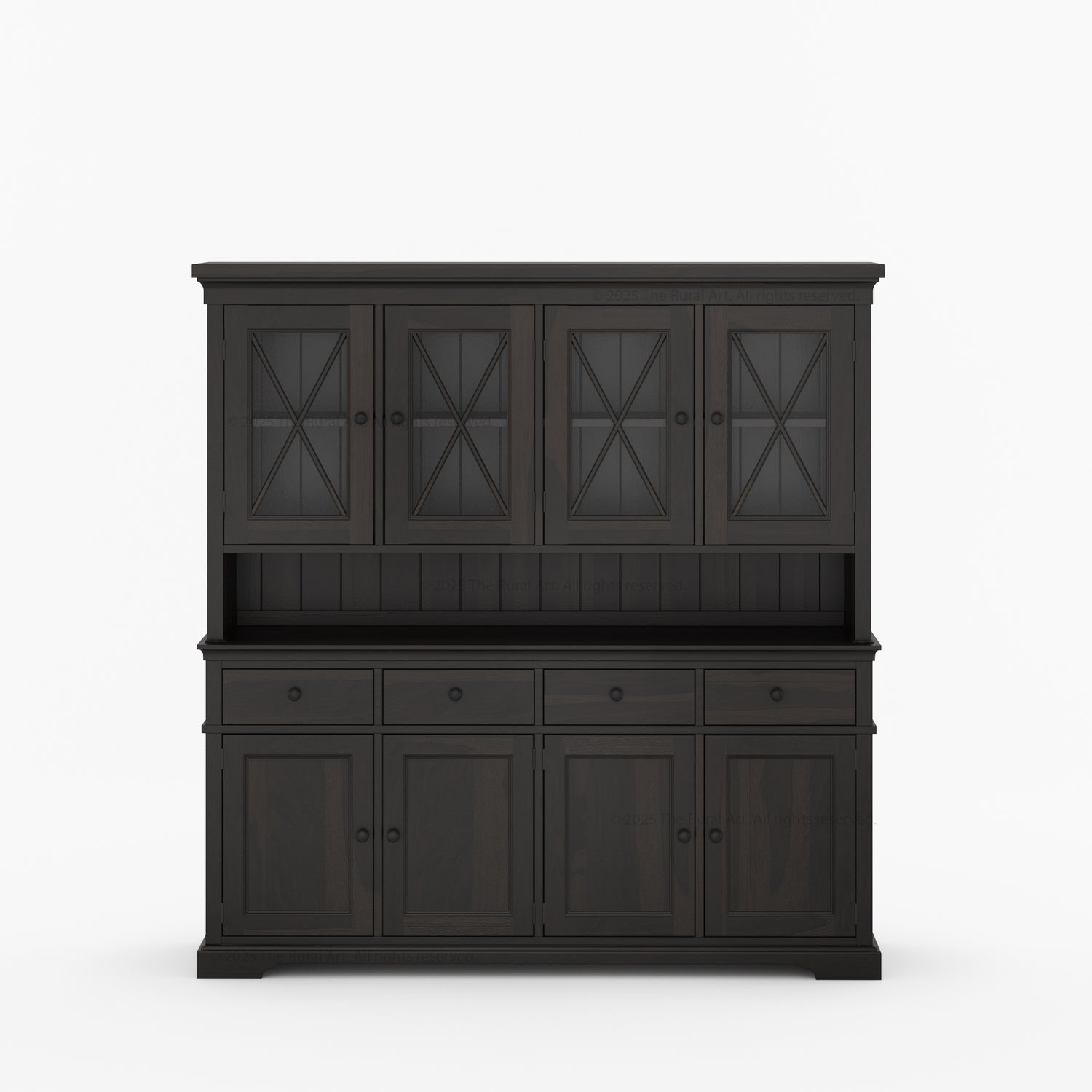 Sherman Solid Wood Buffet with Hutch China Display Cabinet