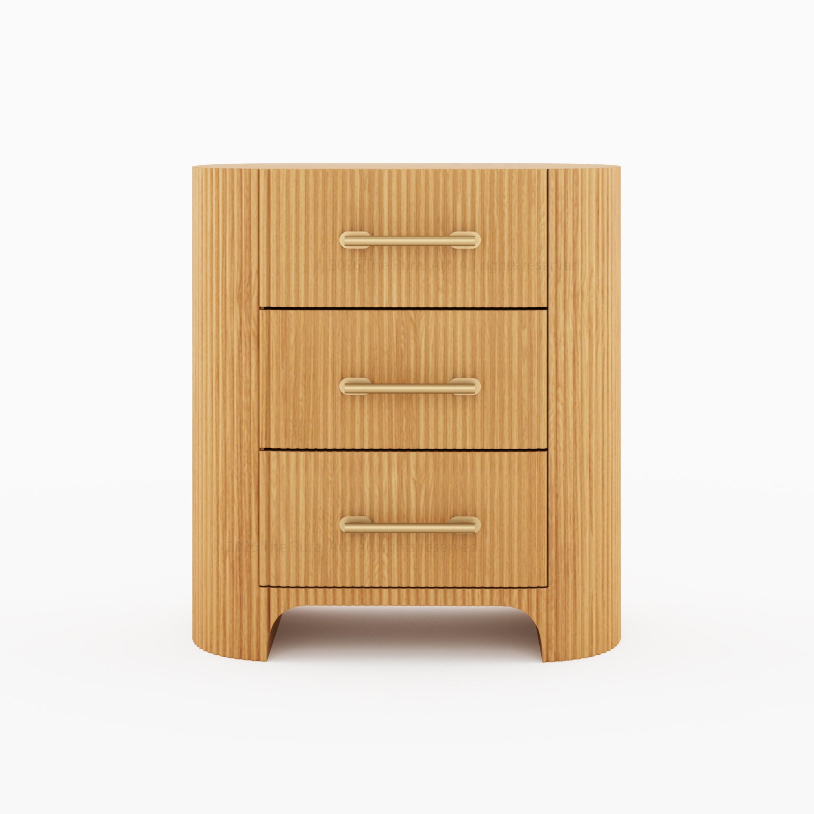 Bartow Modern Solid Wood Bedroom Set with Fluted Detailing