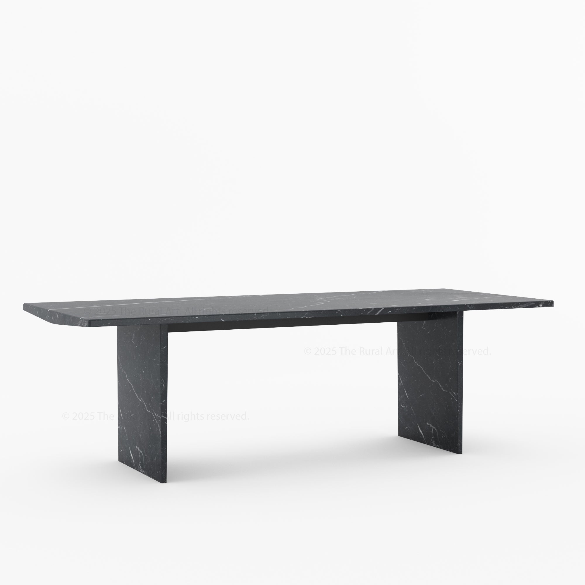 Sylacauga Architectural Noir Marble Dining Table