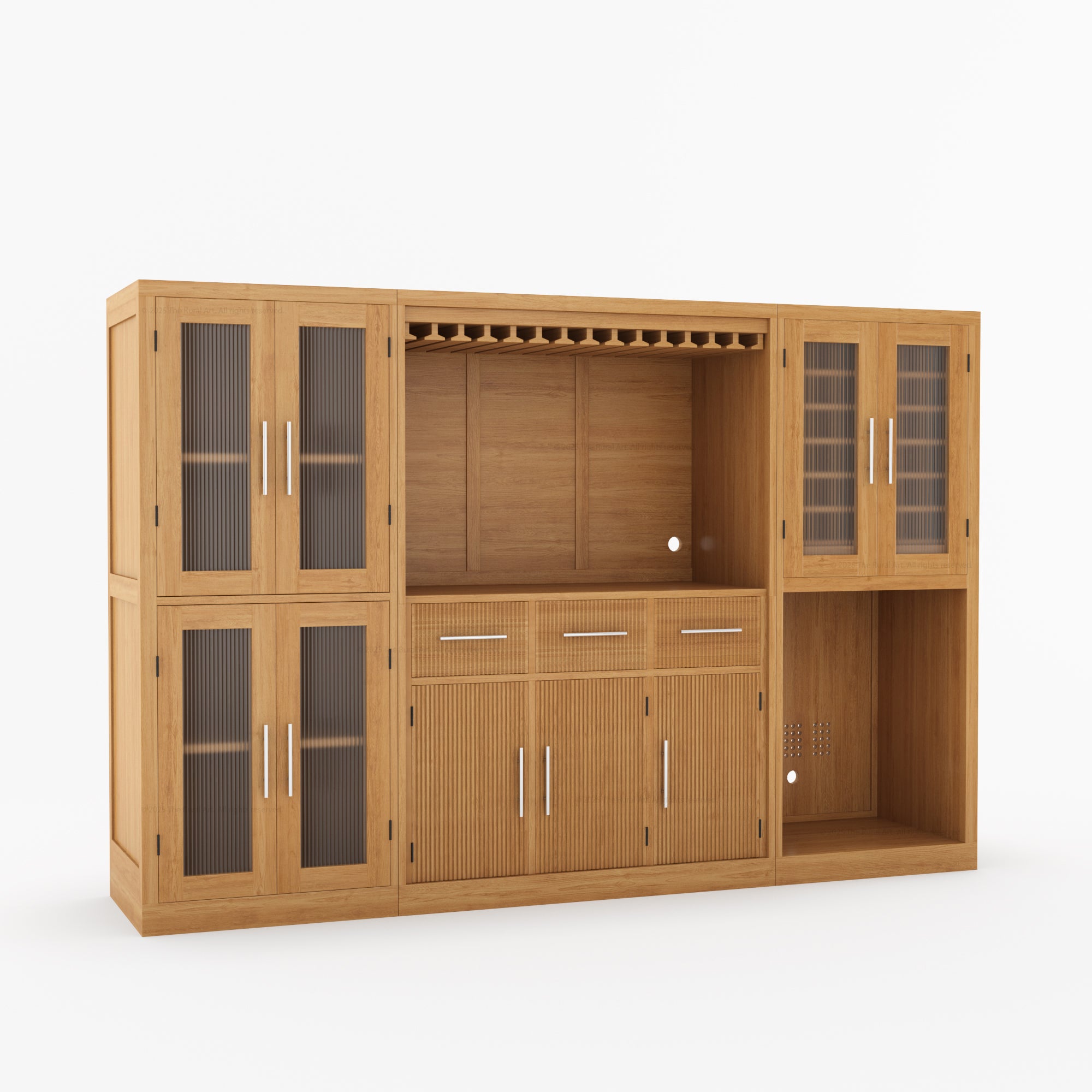 Kentucky Grand Reserve Wine Bar Cabinet with Fridge Space & Coffee Station