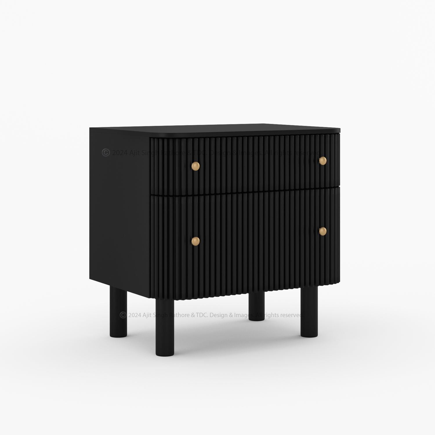 Richmond Solid Wood Contemporary Luxe Nightstand