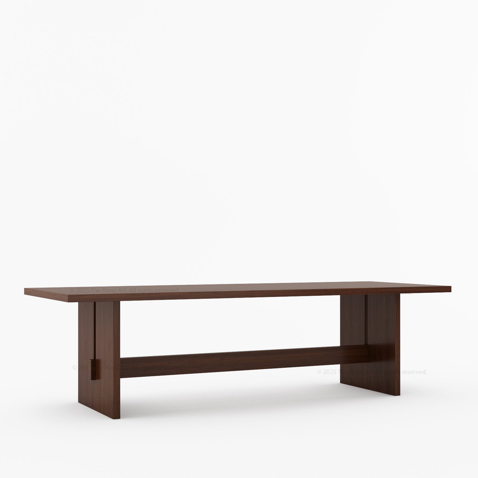 Marion Modern Slab-Leg Solid Wood Dining Table