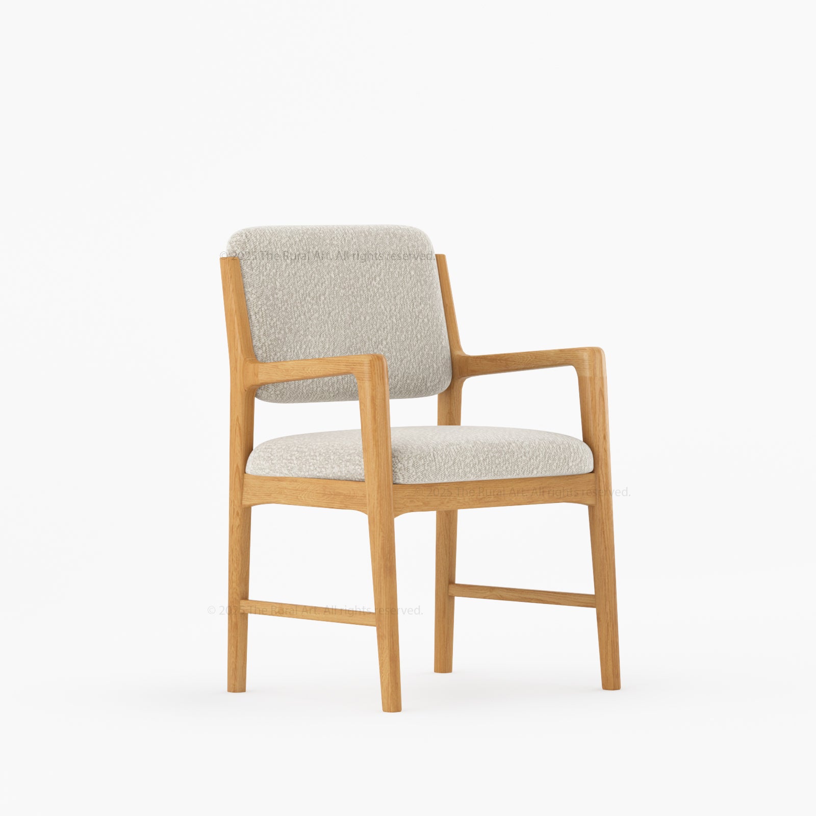 Auburn Fluted Round Dining Table and Chair Set Made of Solid Wood