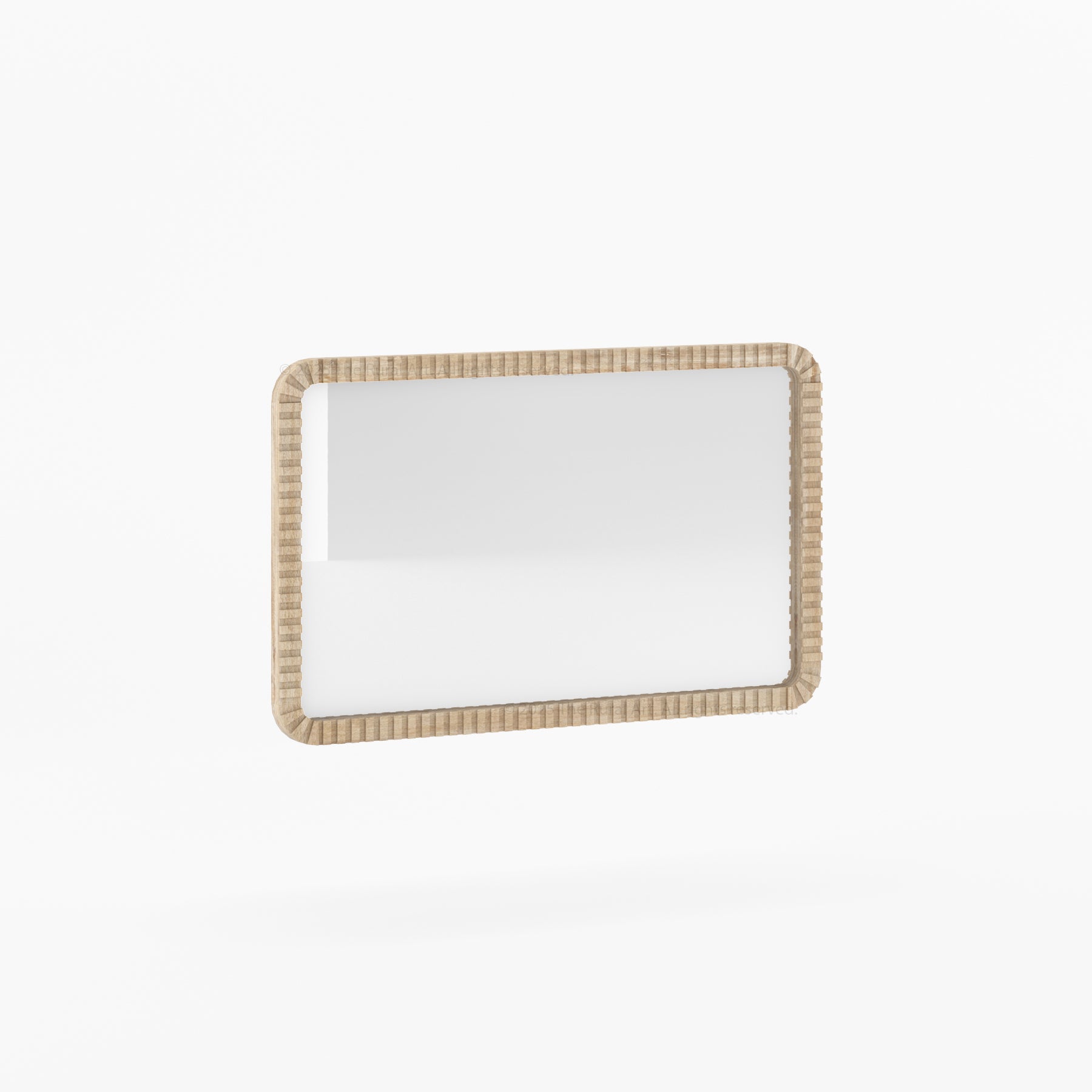 Lewes Fluted Wood Mirror | Framed Wall Mirror in Solid Wood