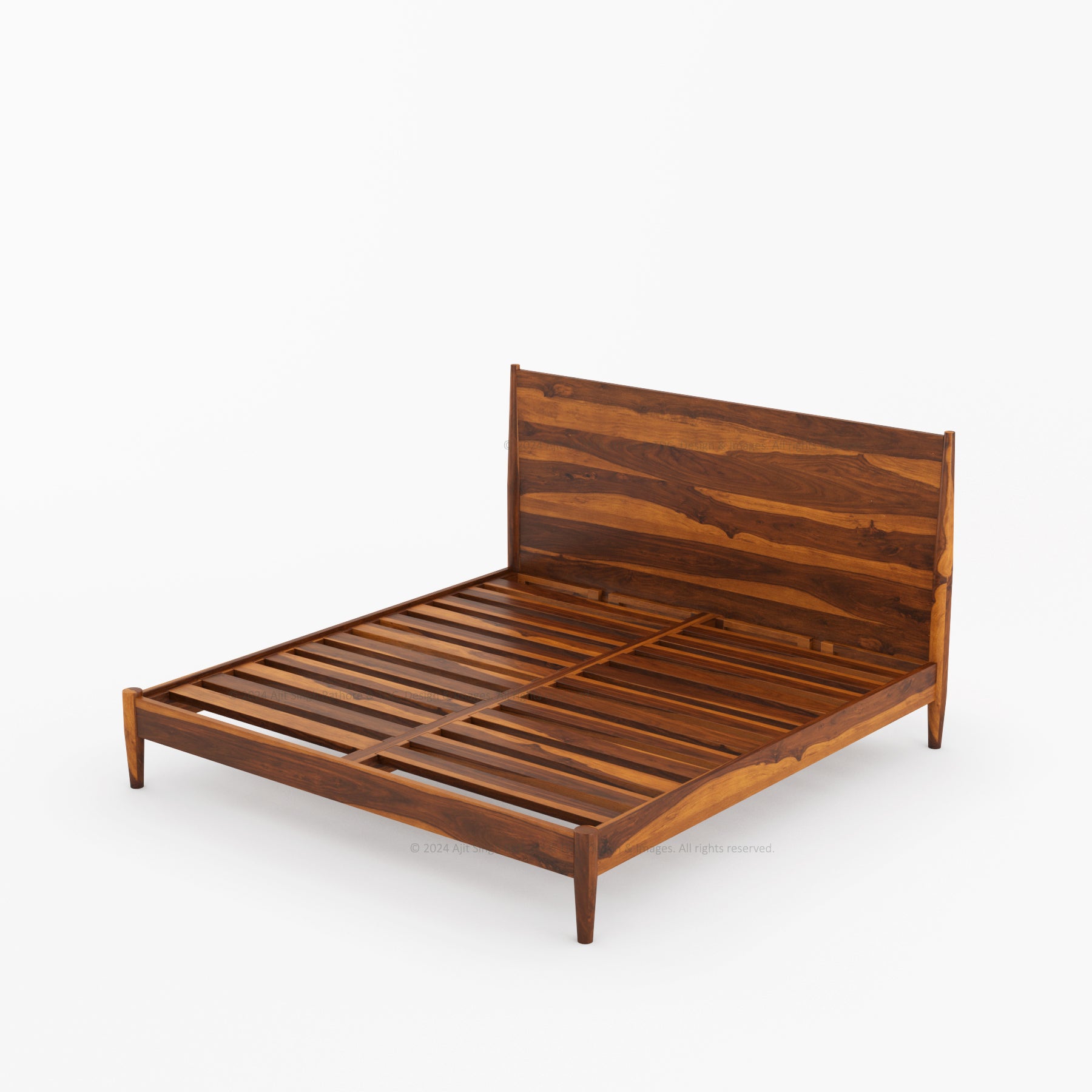 Searcy Solid Wood Platform Bed with Headboard & Slats