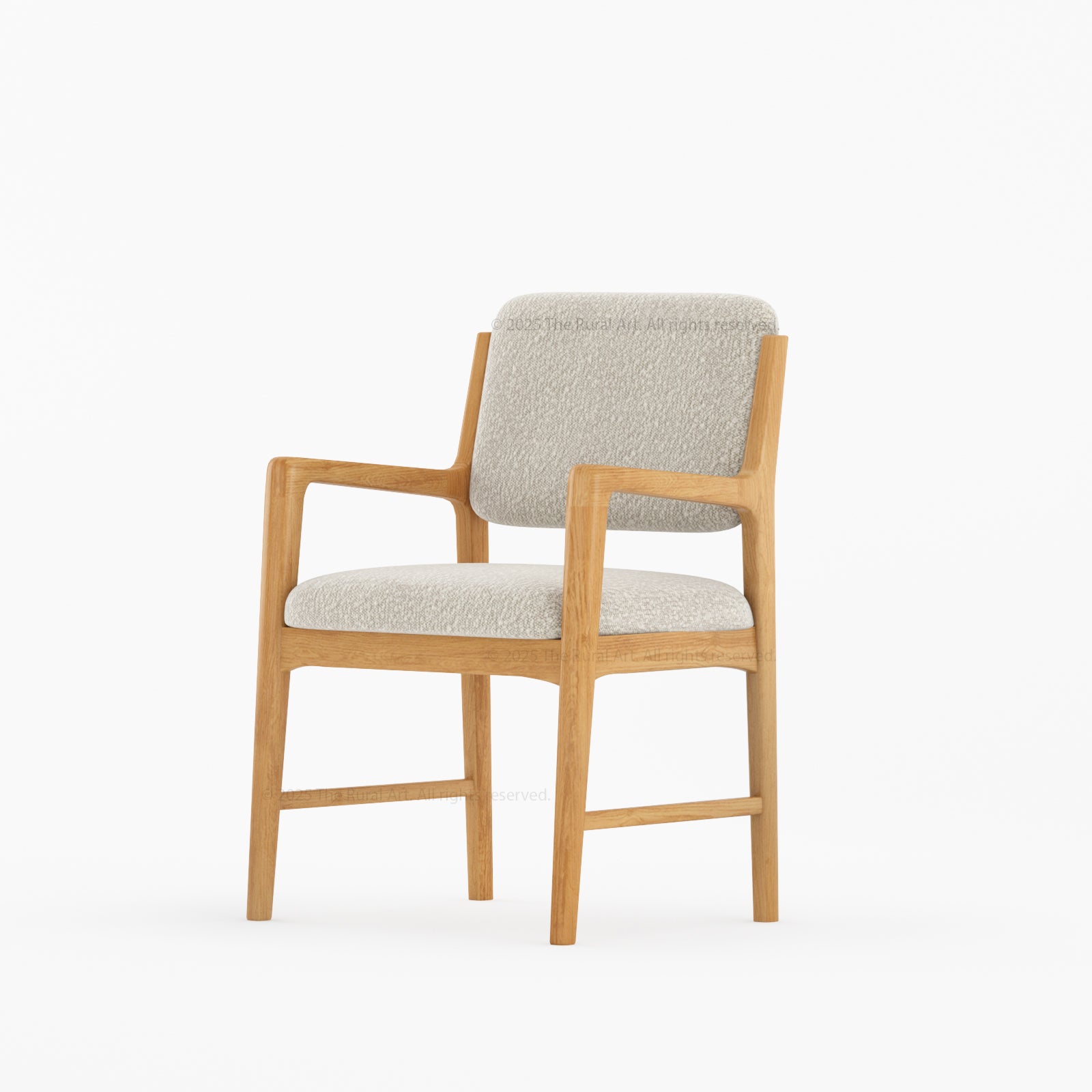 Auburn Fluted Round Dining Table and Chair Set Made of Solid Wood