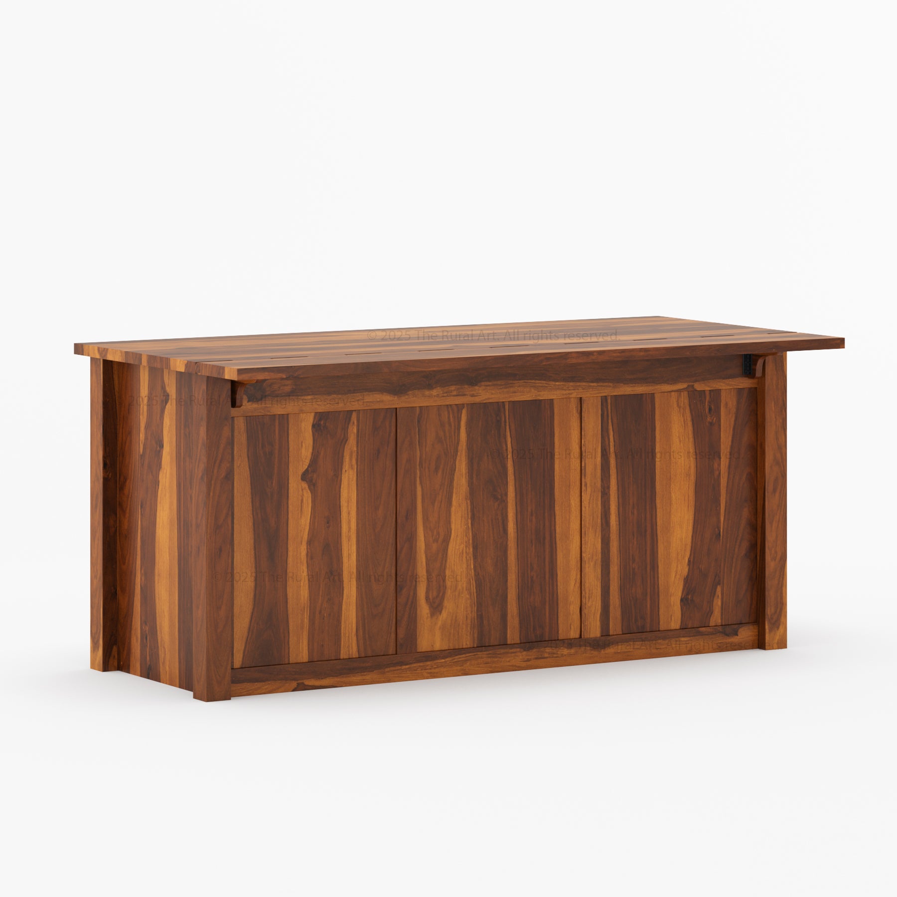 Tuscumbia Solid Wood Kitchen Island with Wine Refrigerator Space & Drop Leaf