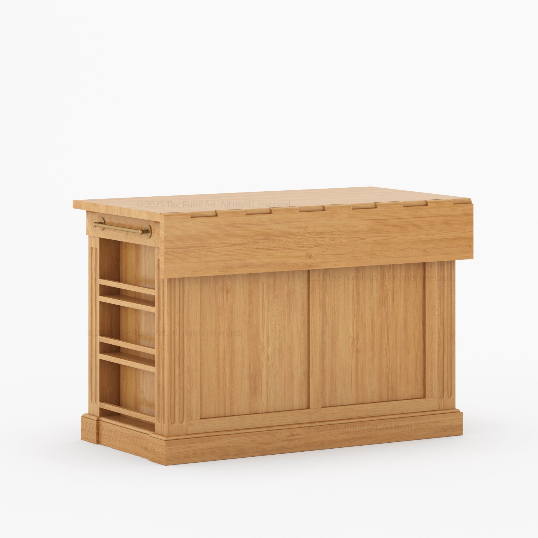 Belmont Solid Teakwood Kitchen Island with Drop Leaf