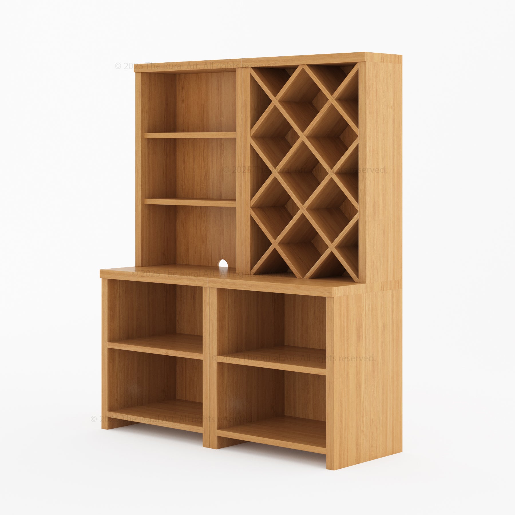 Modena Modular Wine Bar Hutch With or Without Fridge Space