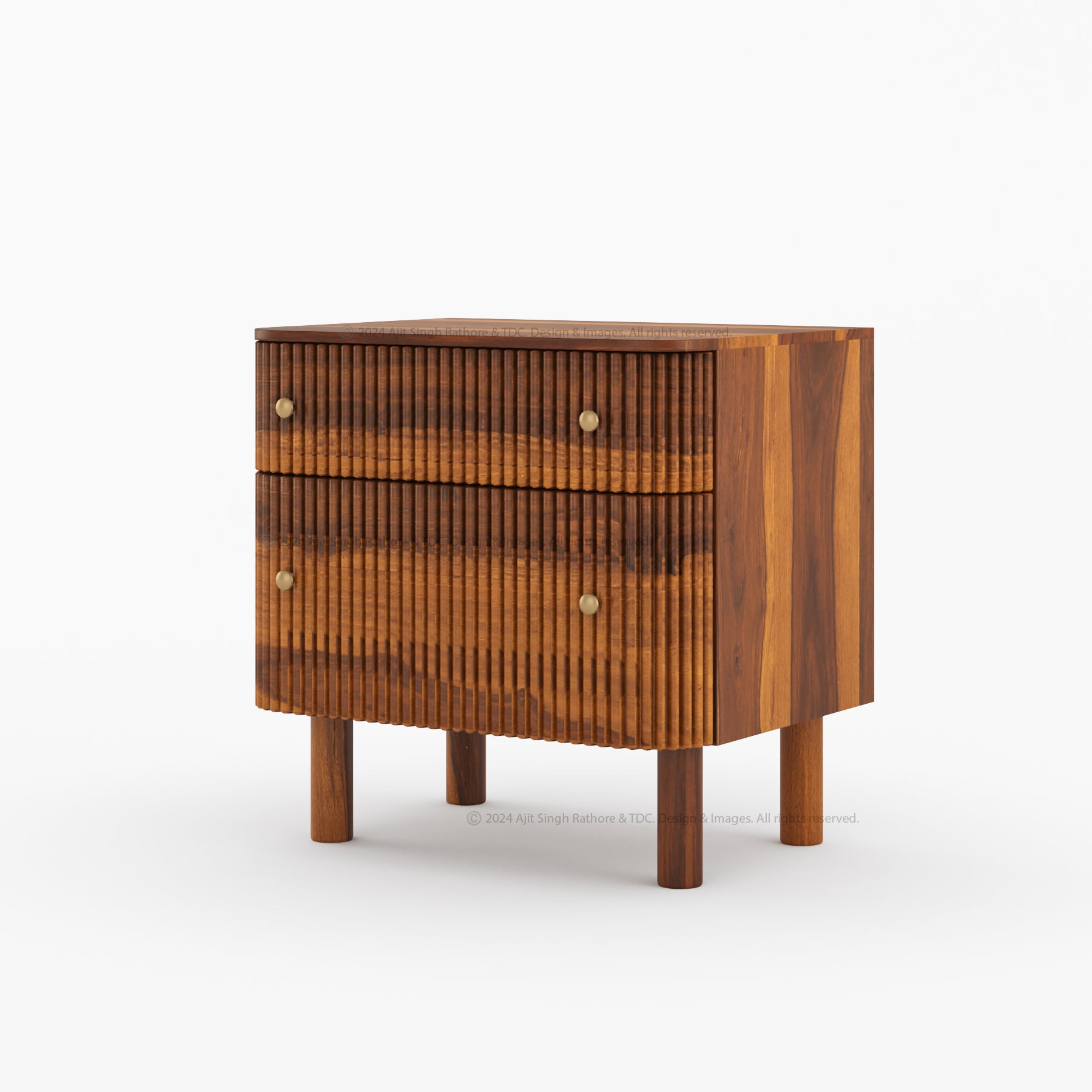 Richmond Solid Wood Contemporary Luxe Nightstand