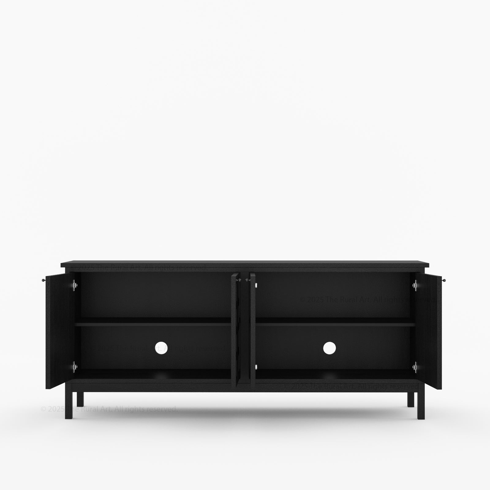 Manhattan Solid Wood Sideboard with Grid Panel Detailing