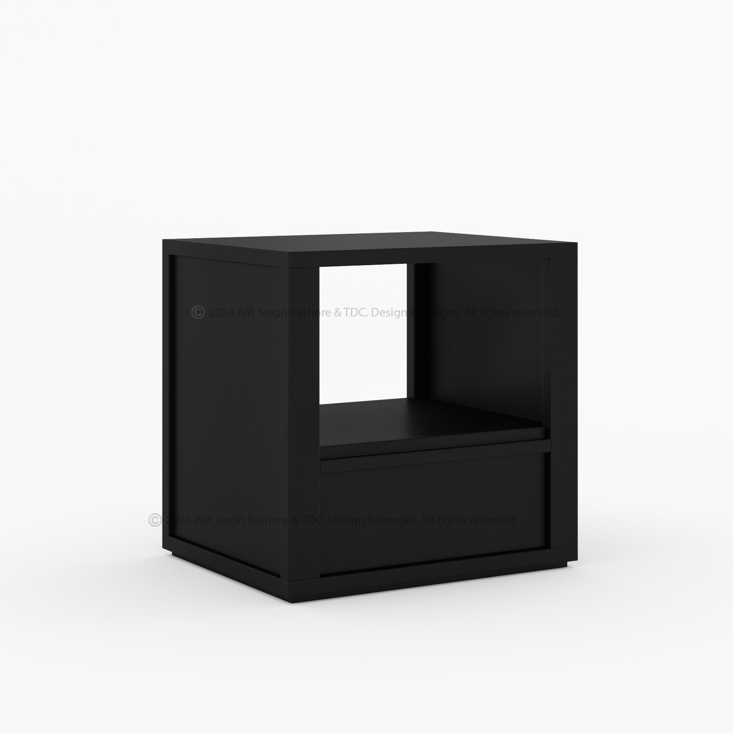 San Marino Solid Wood Nightstand with Drawer