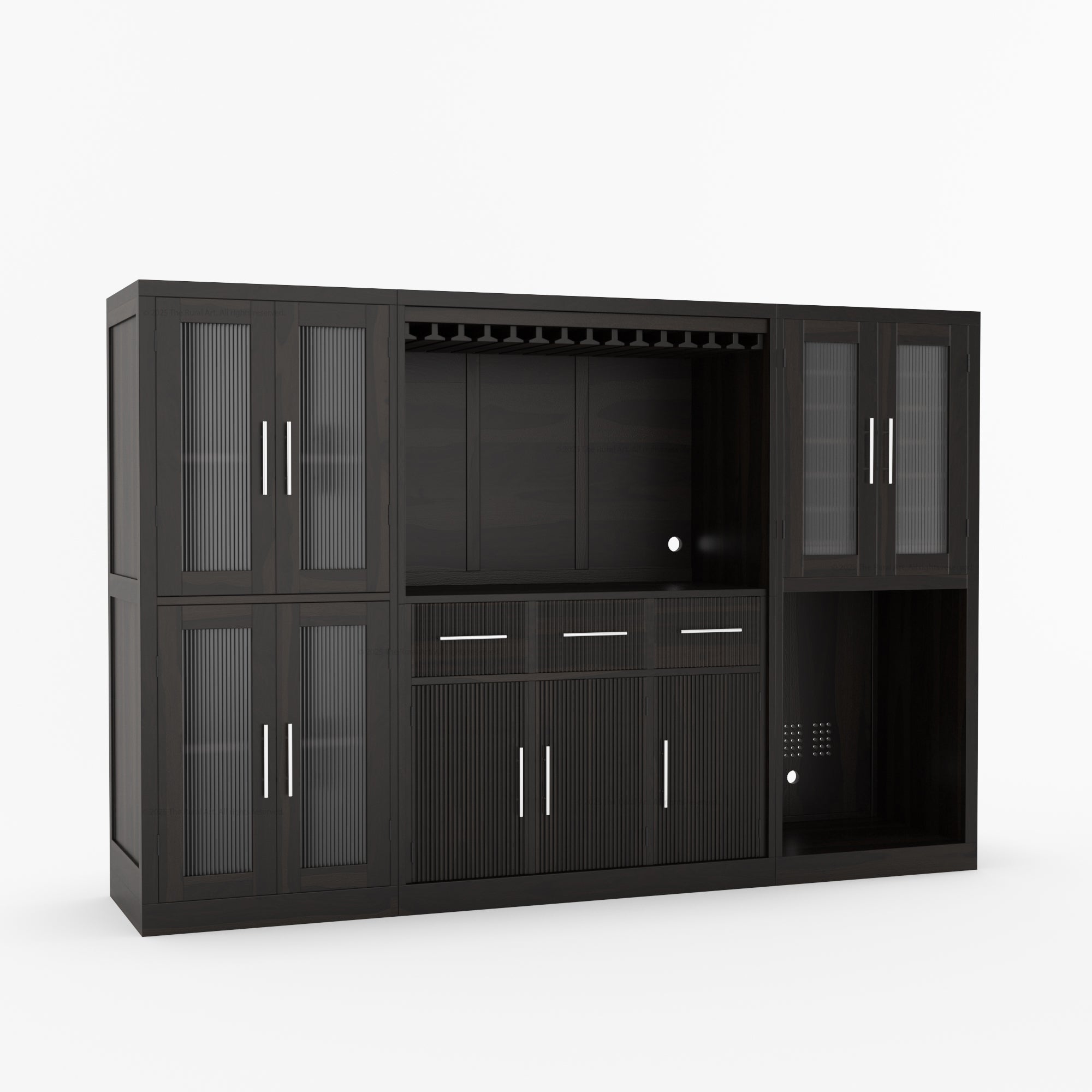 Kentucky Grand Reserve Wine Bar Cabinet with Fridge Space & Coffee Station