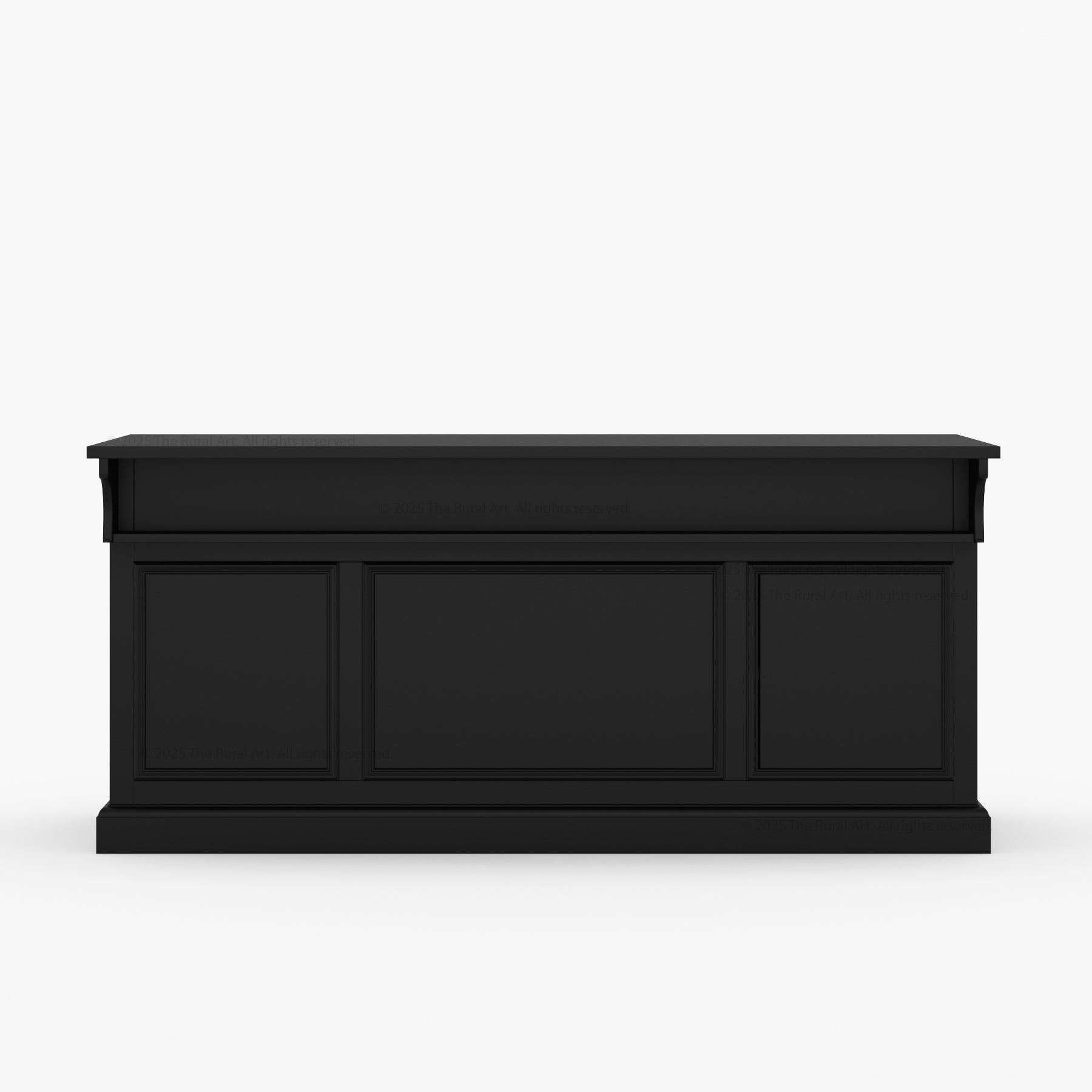 Sonoma Solid Wood Kitchen Island with Fluted Panel