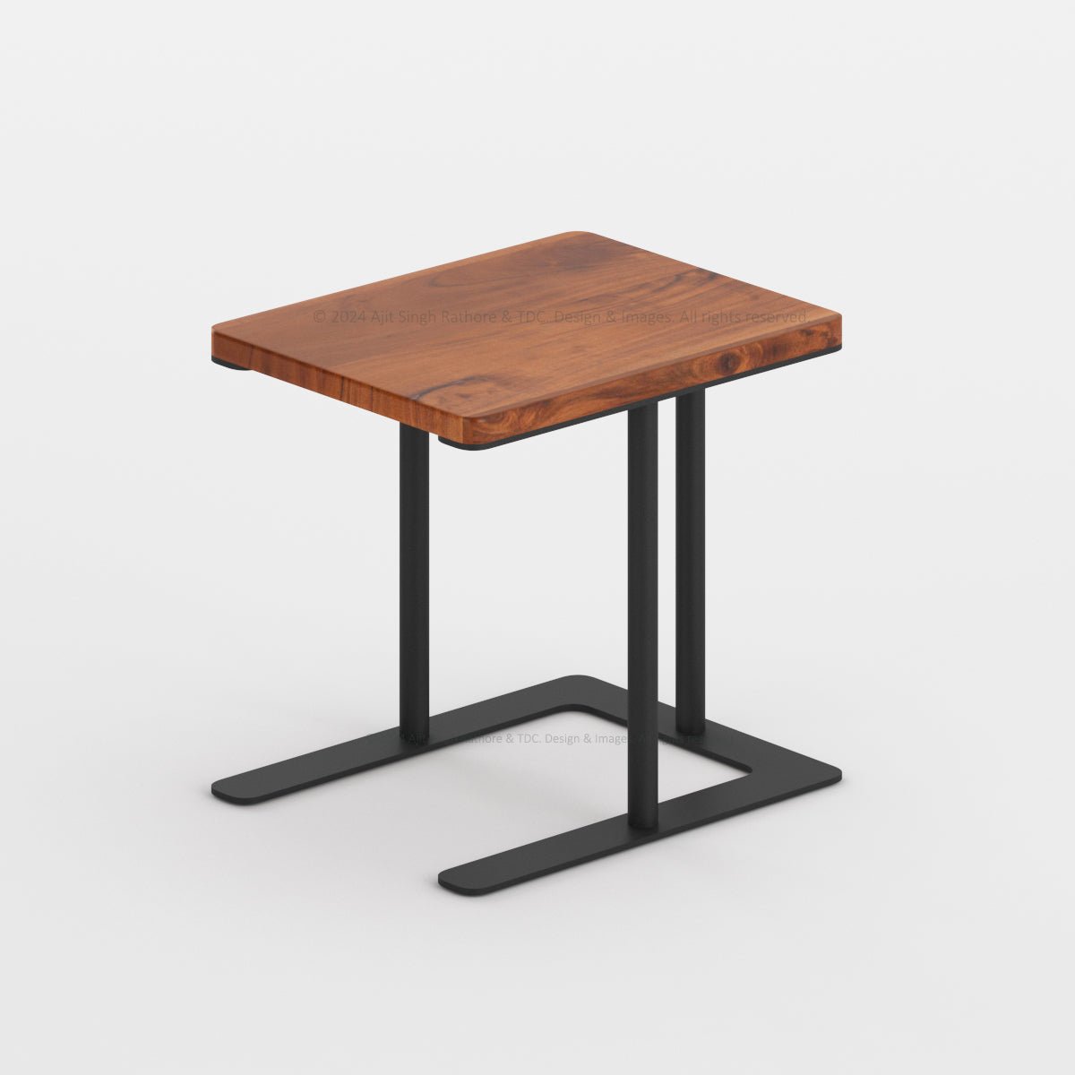 Prescott Solid Wood Industrial Nightstand