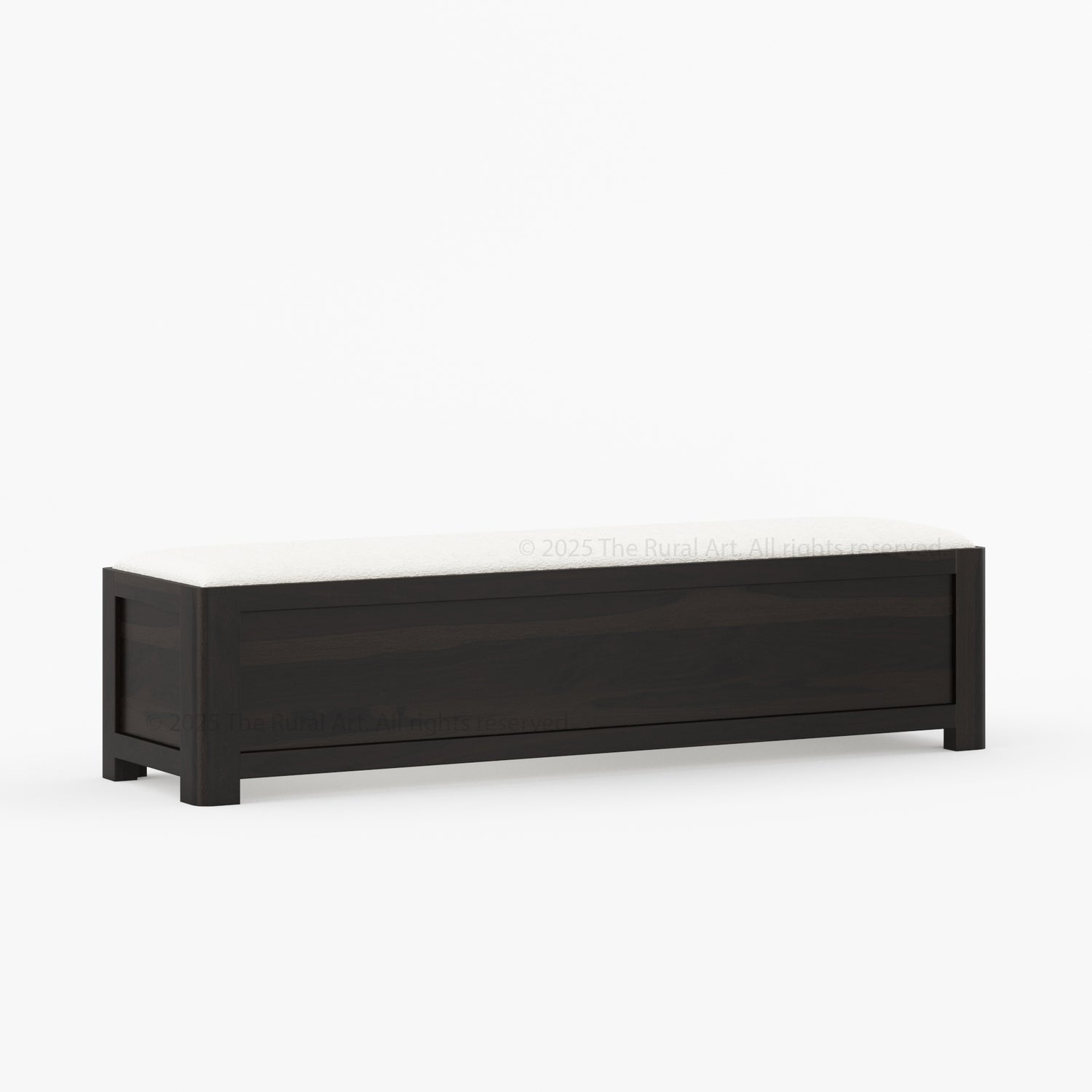 Beverly Bedside Bench | Solid Wood Frame with Upholstered Seat