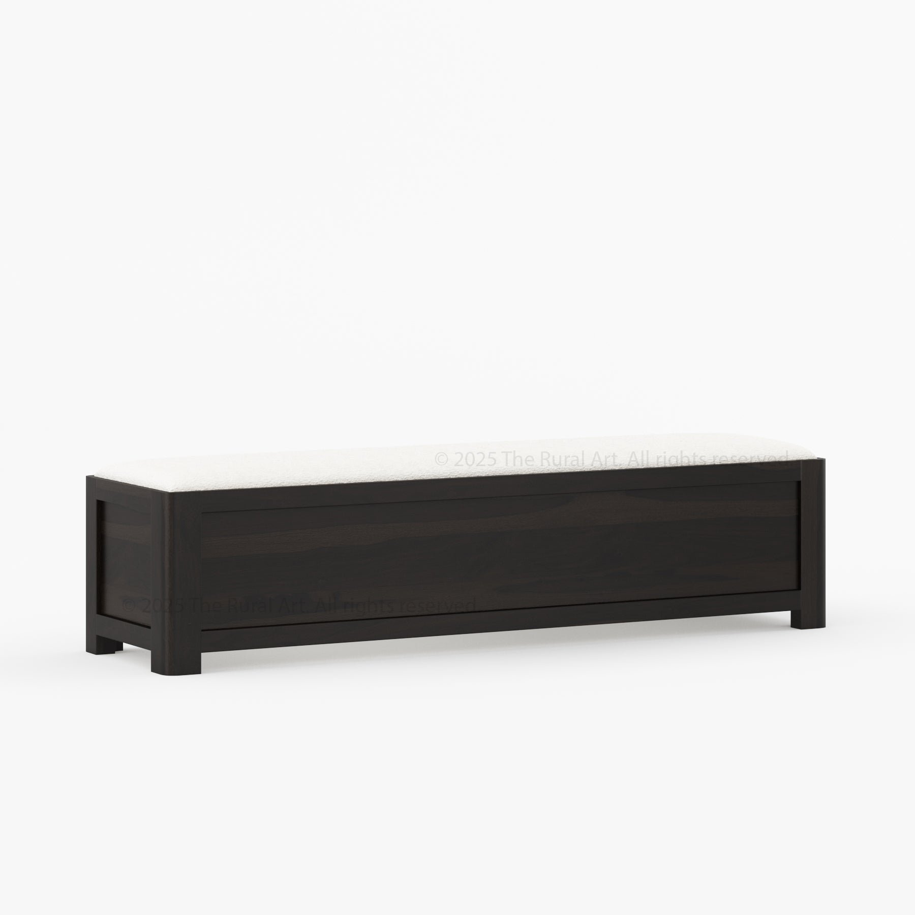 Beverly Bedside Bench | Solid Wood Frame with Upholstered Seat