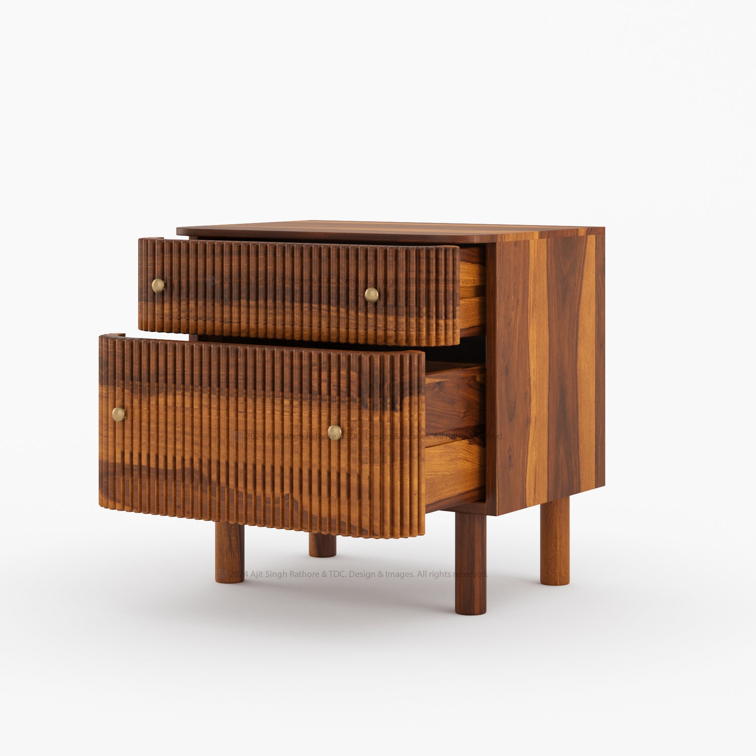 Richmond Solid Wood Contemporary Luxe Nightstand
