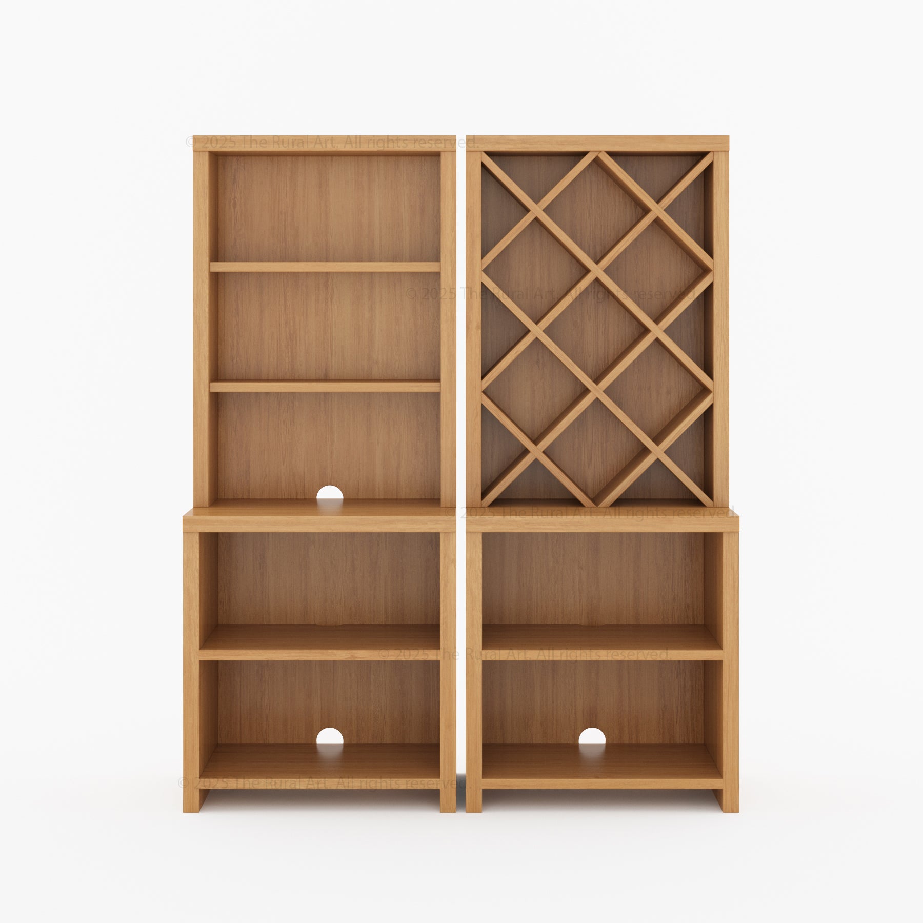 Modena Modular Wine Bar Hutch With or Without Fridge Space