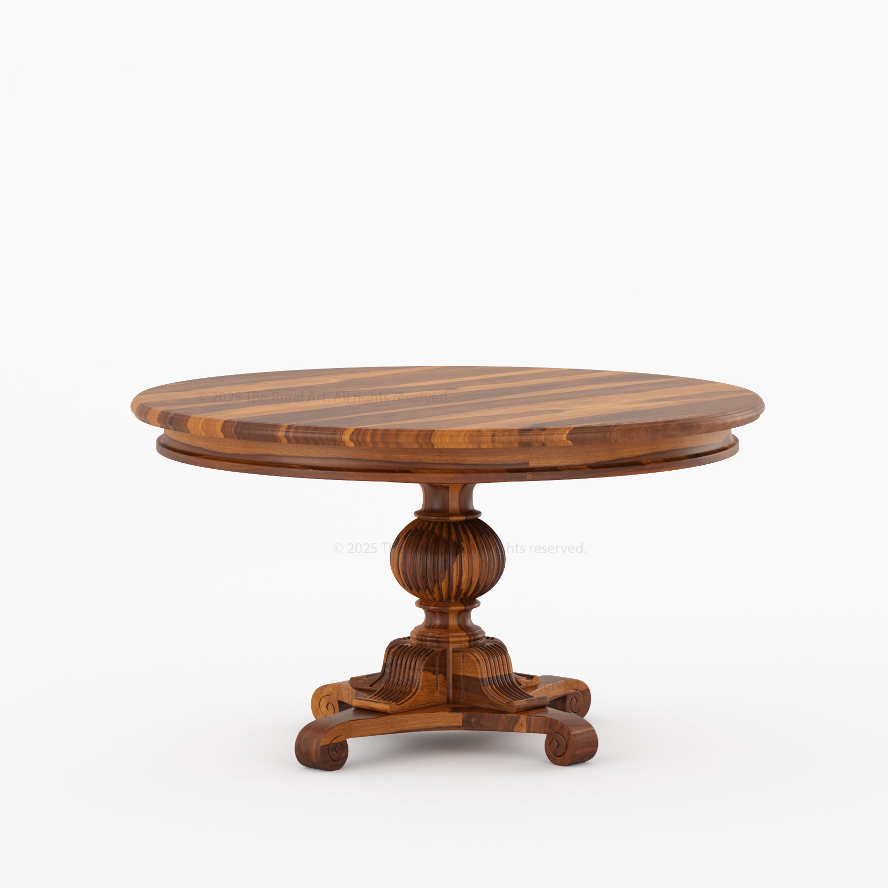 Phoenix Solid Wood Round Pedestal Dining Table