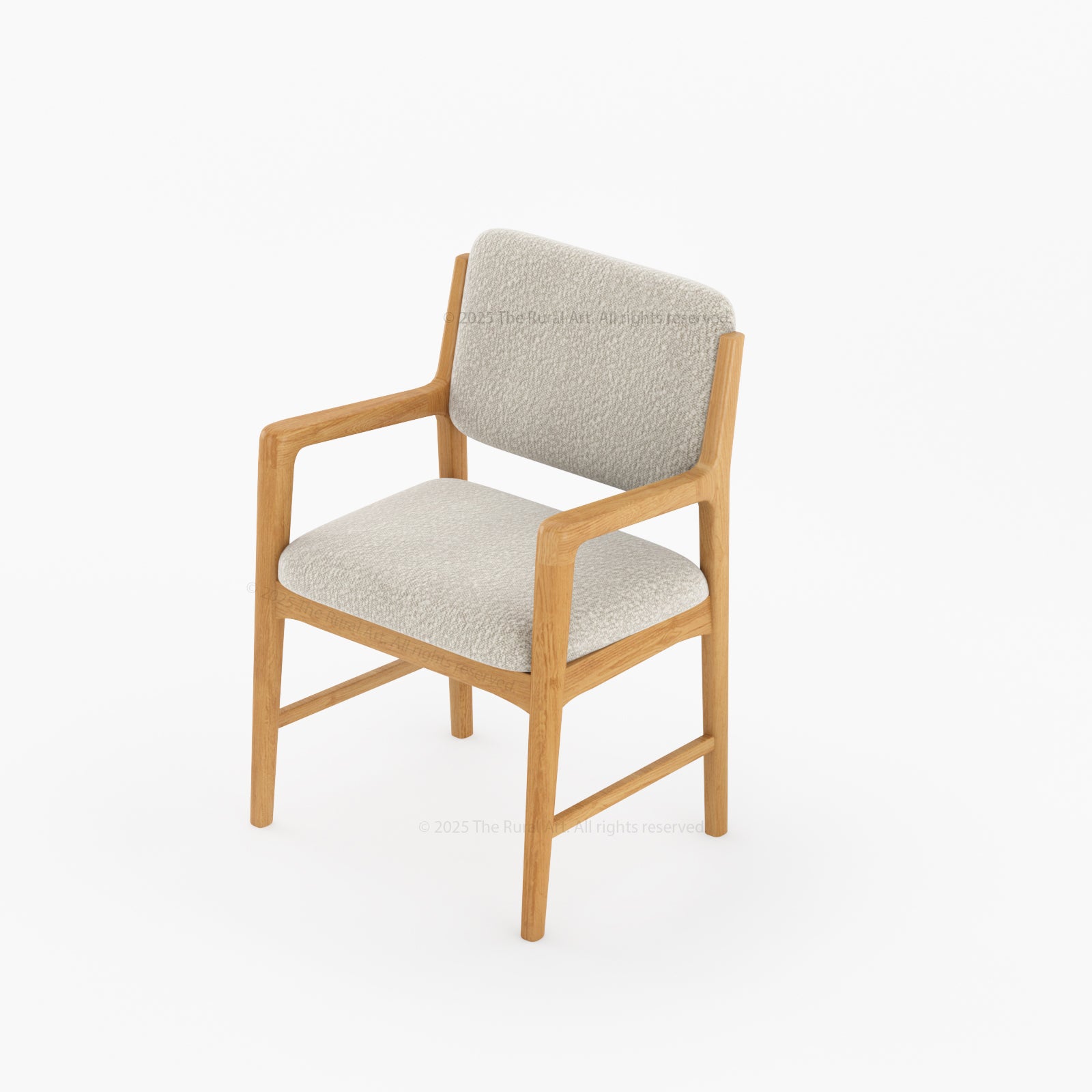 Auburn Fluted Round Dining Table and Chair Set Made of Solid Wood