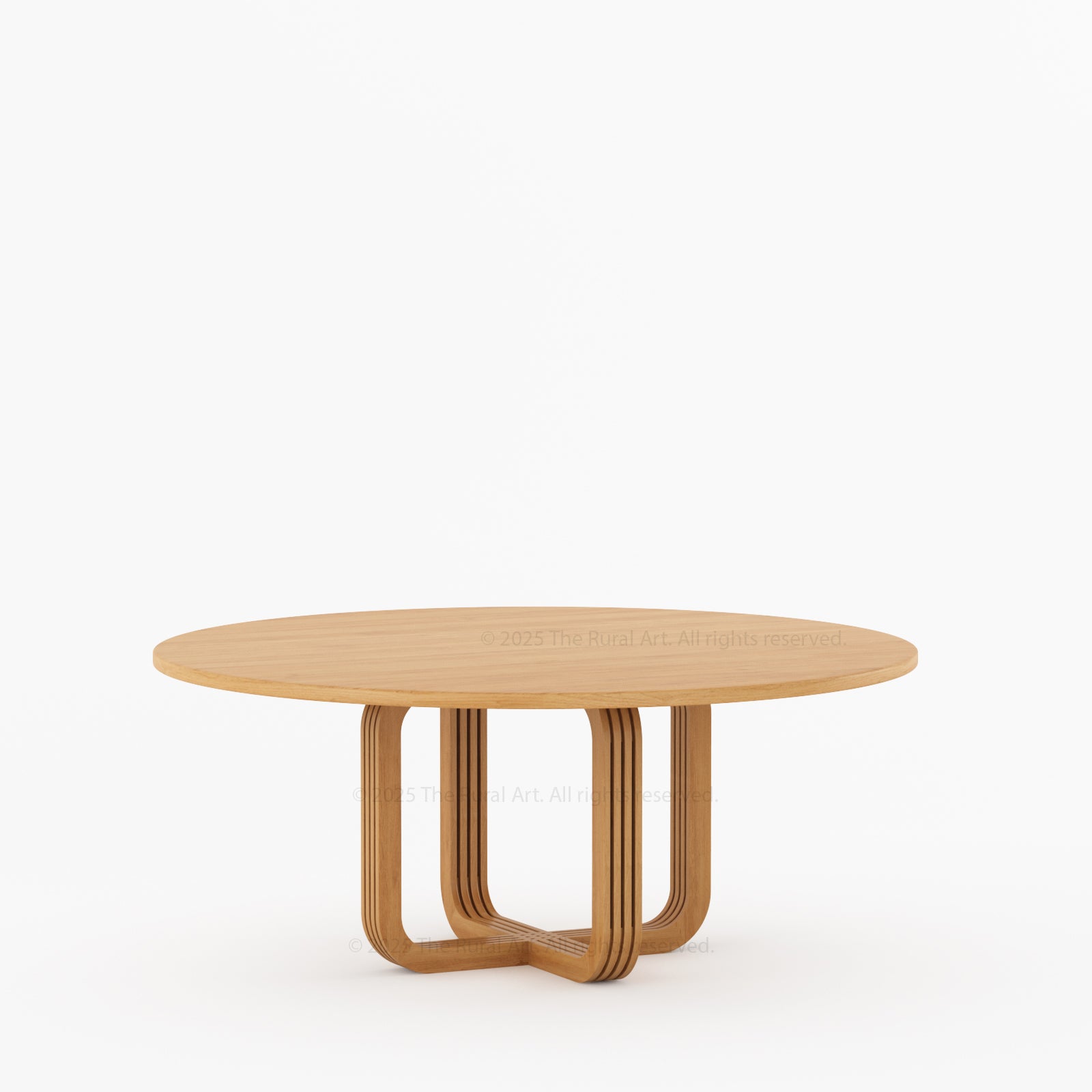 Marysville Pedestal Dining Table with Sculptural Curved-Leg Base