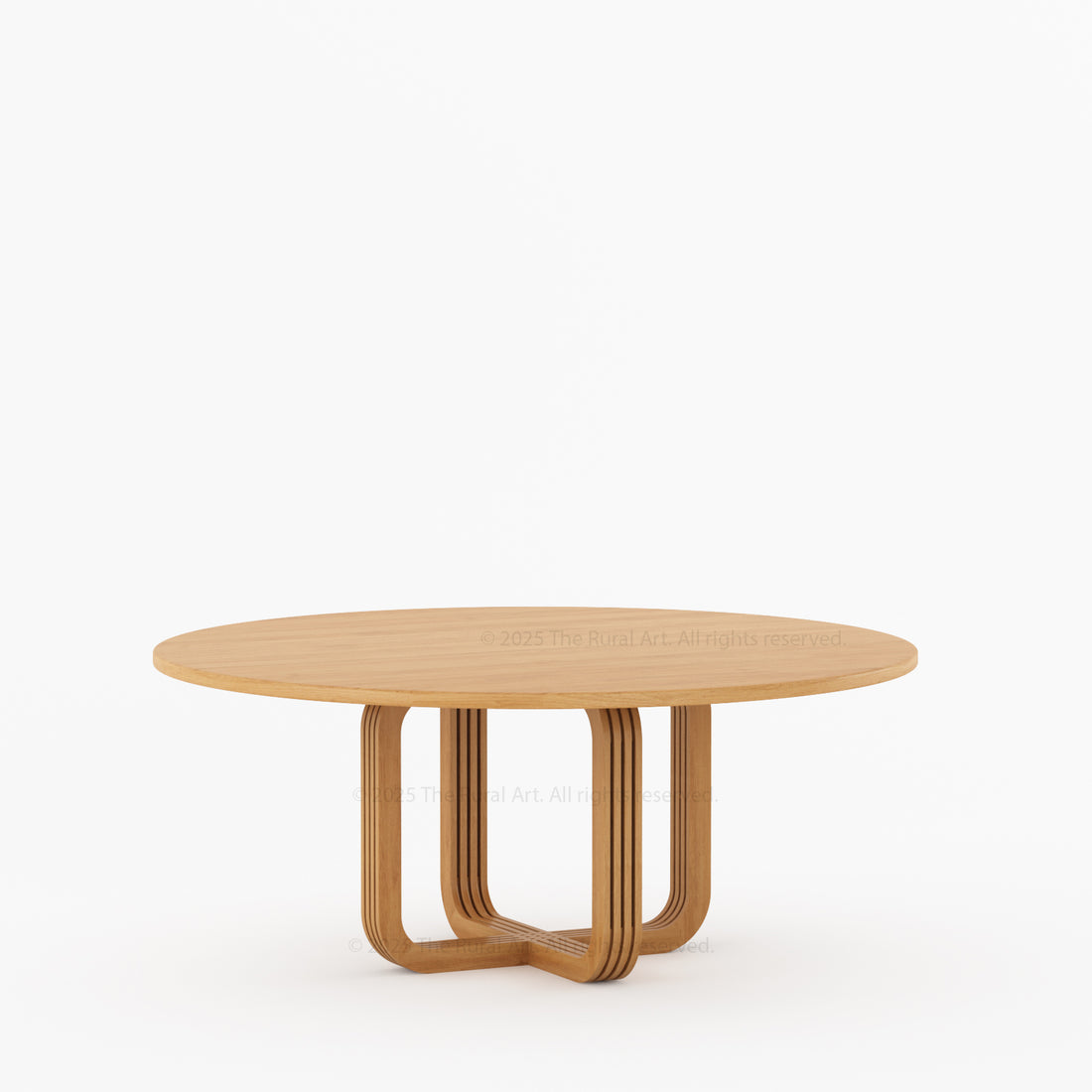 Marysville Pedestal Dining Table with Sculptural Curved-Leg Base