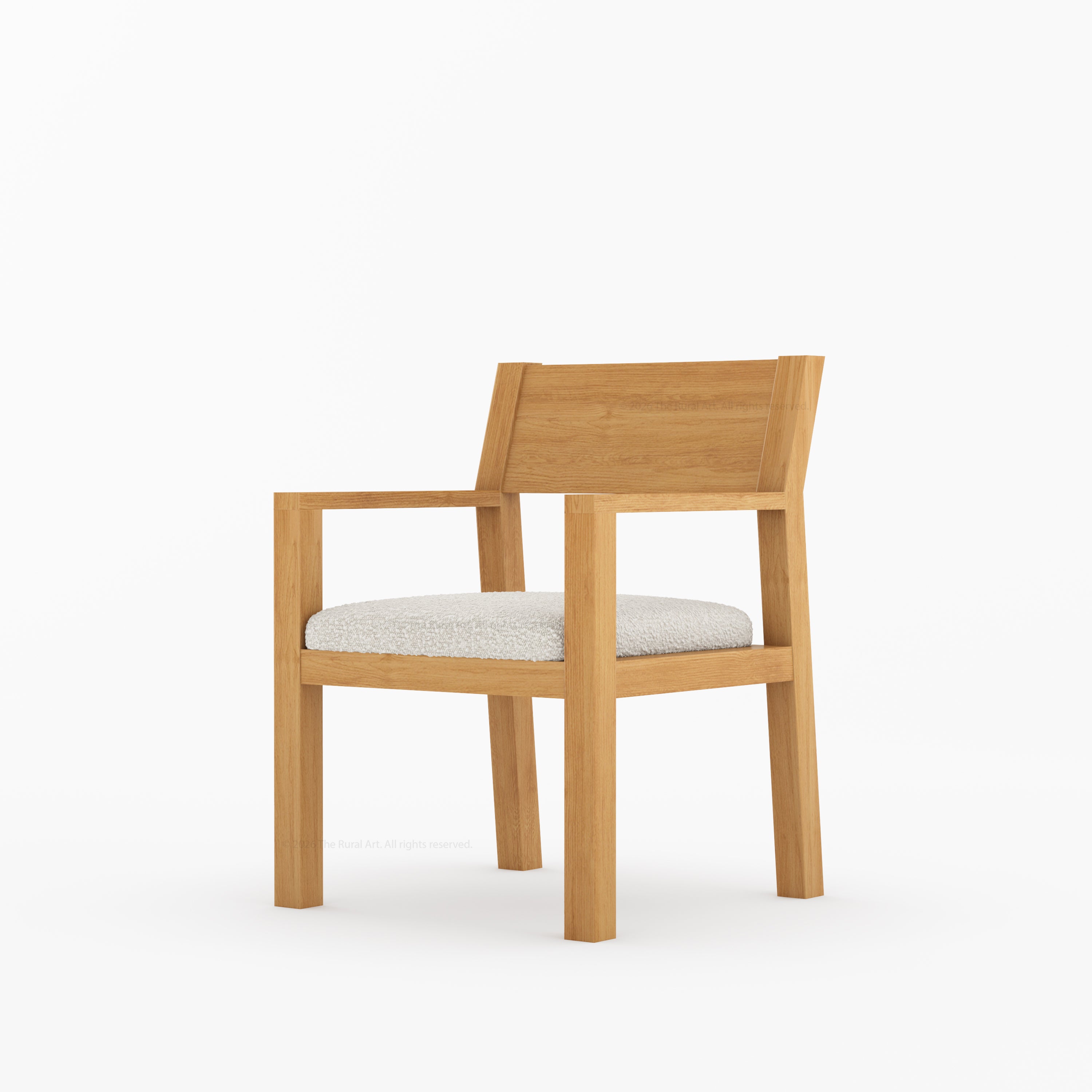 Novato Modern Solid Wood Upholstered Dining Chair