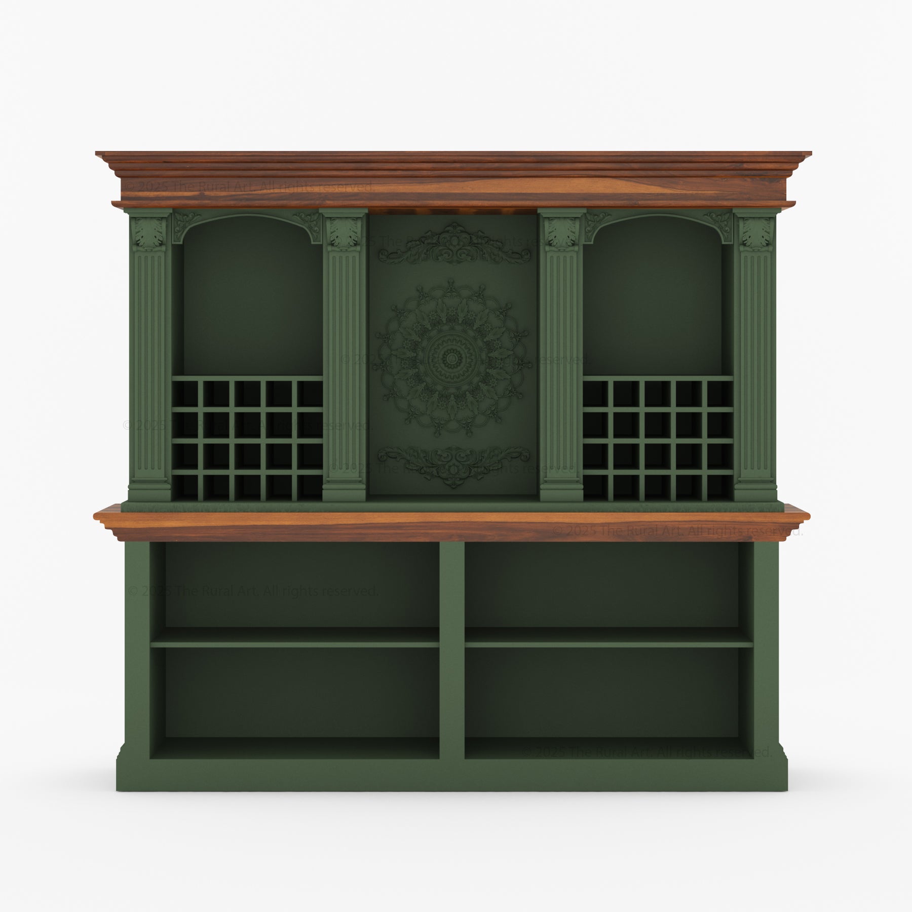 Napa Valley Grandeur Wine Bar Hutch and Counter