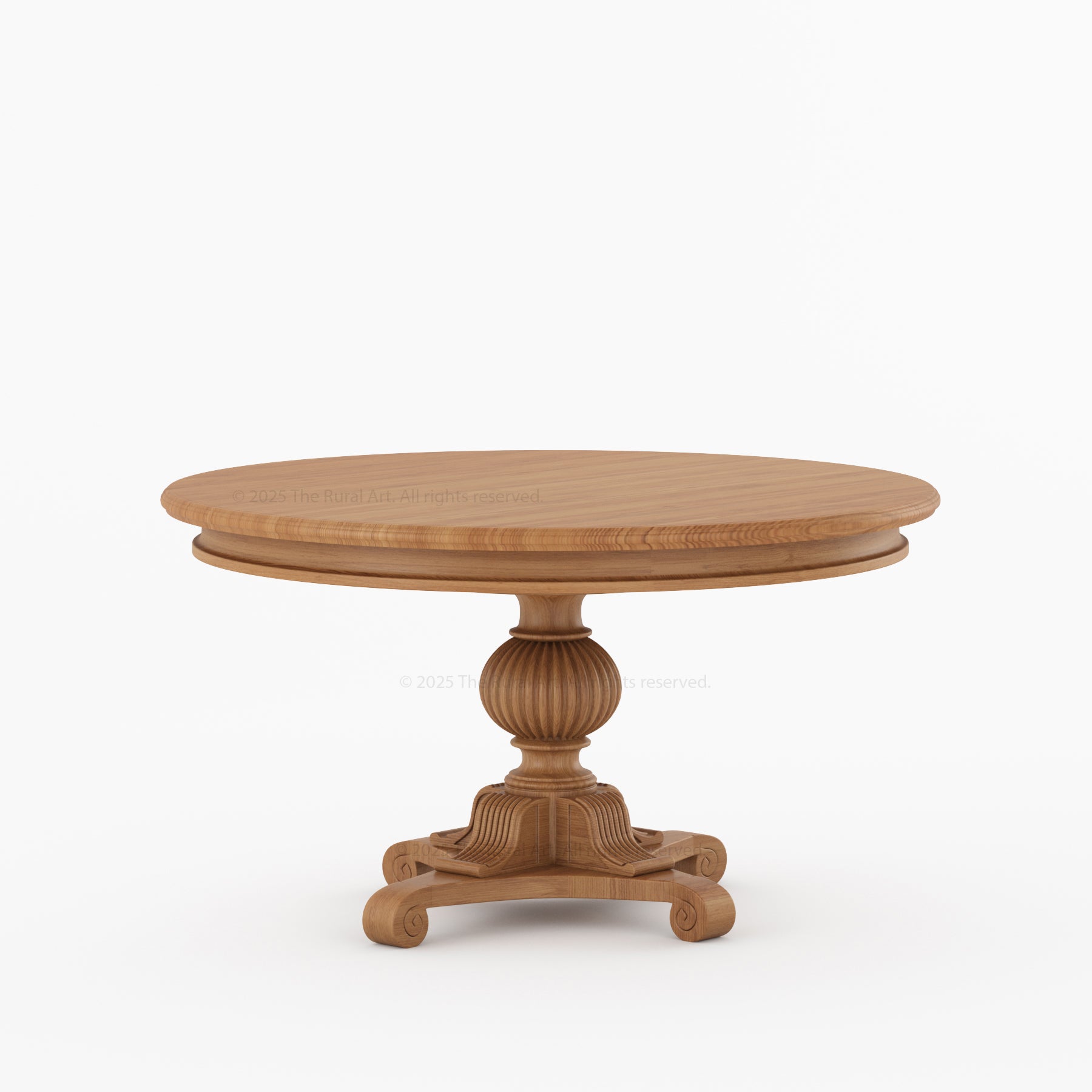 Phoenix Solid Wood Round Pedestal Dining Table