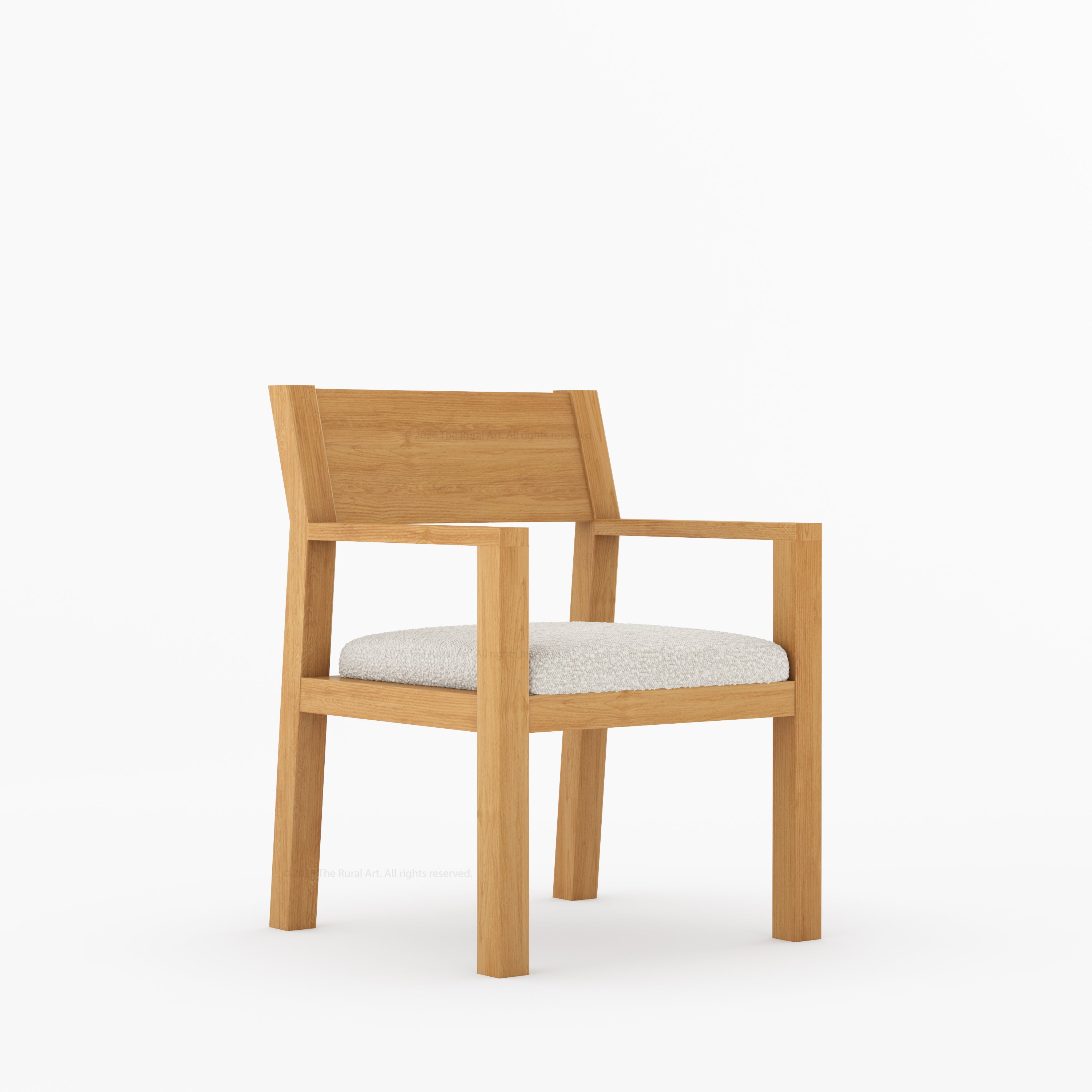 Novato Modern Solid Wood Upholstered Dining Chair