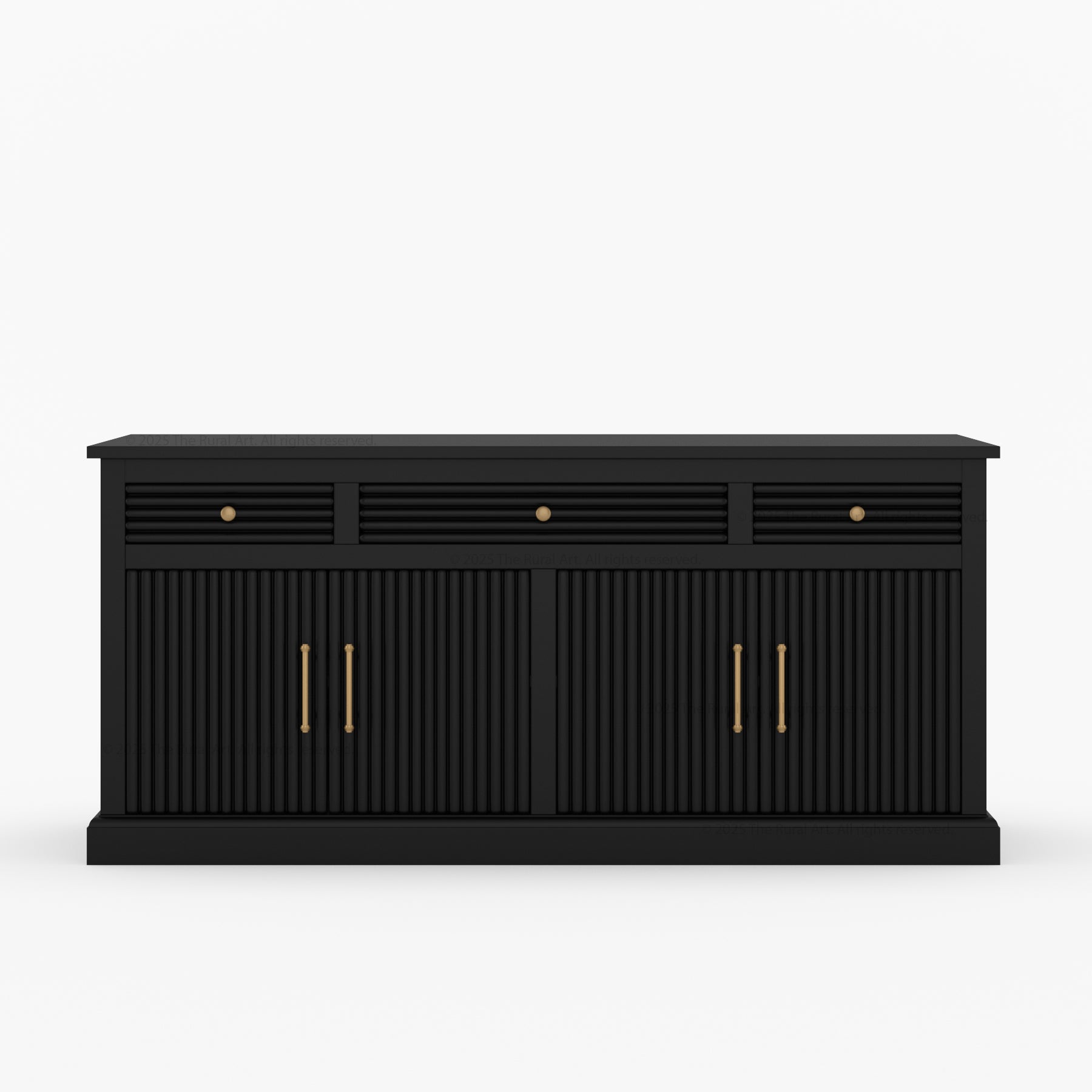 Sonoma Solid Wood Kitchen Island with Fluted Panel