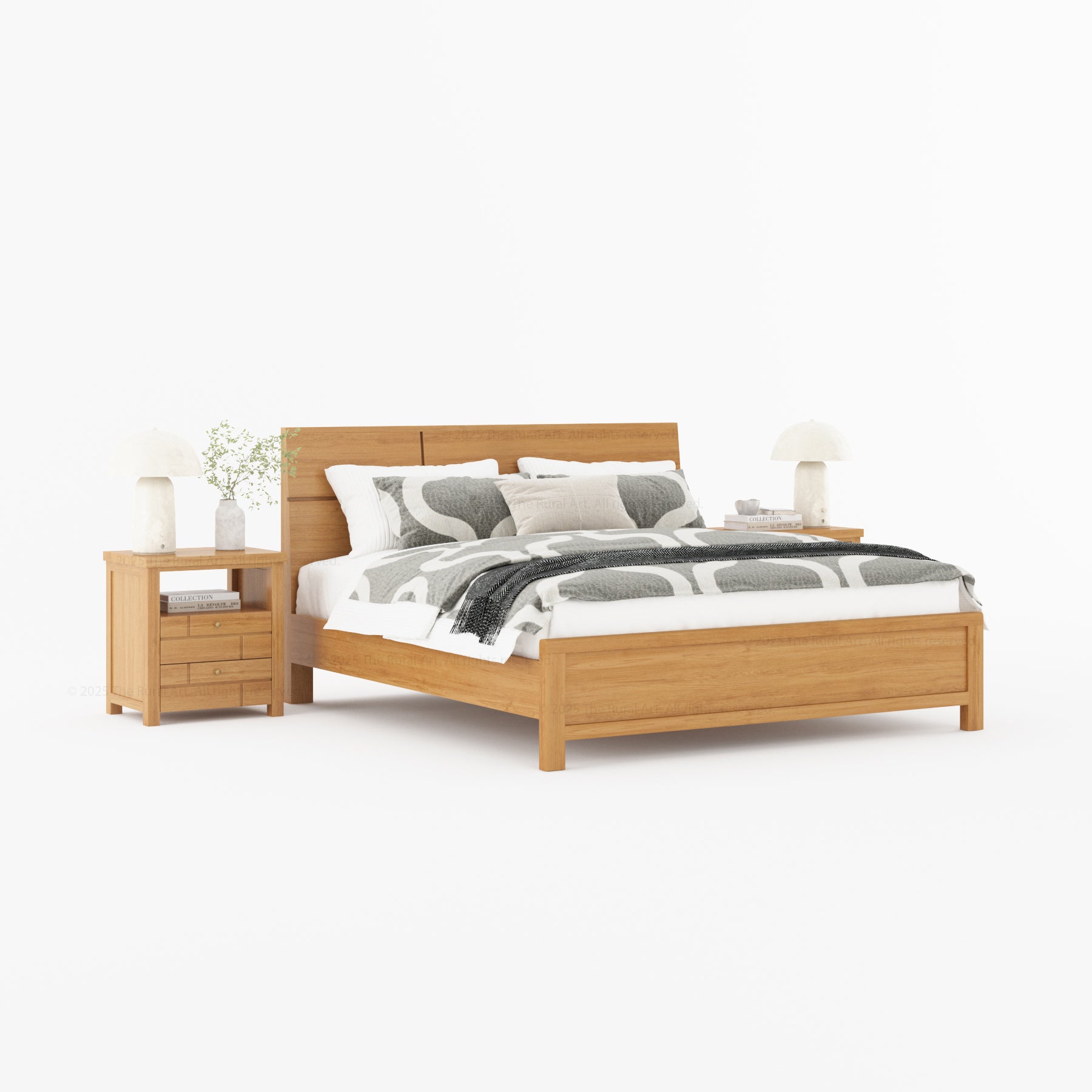 Princeton Bedroom Collection with Geometric Wood Detailing