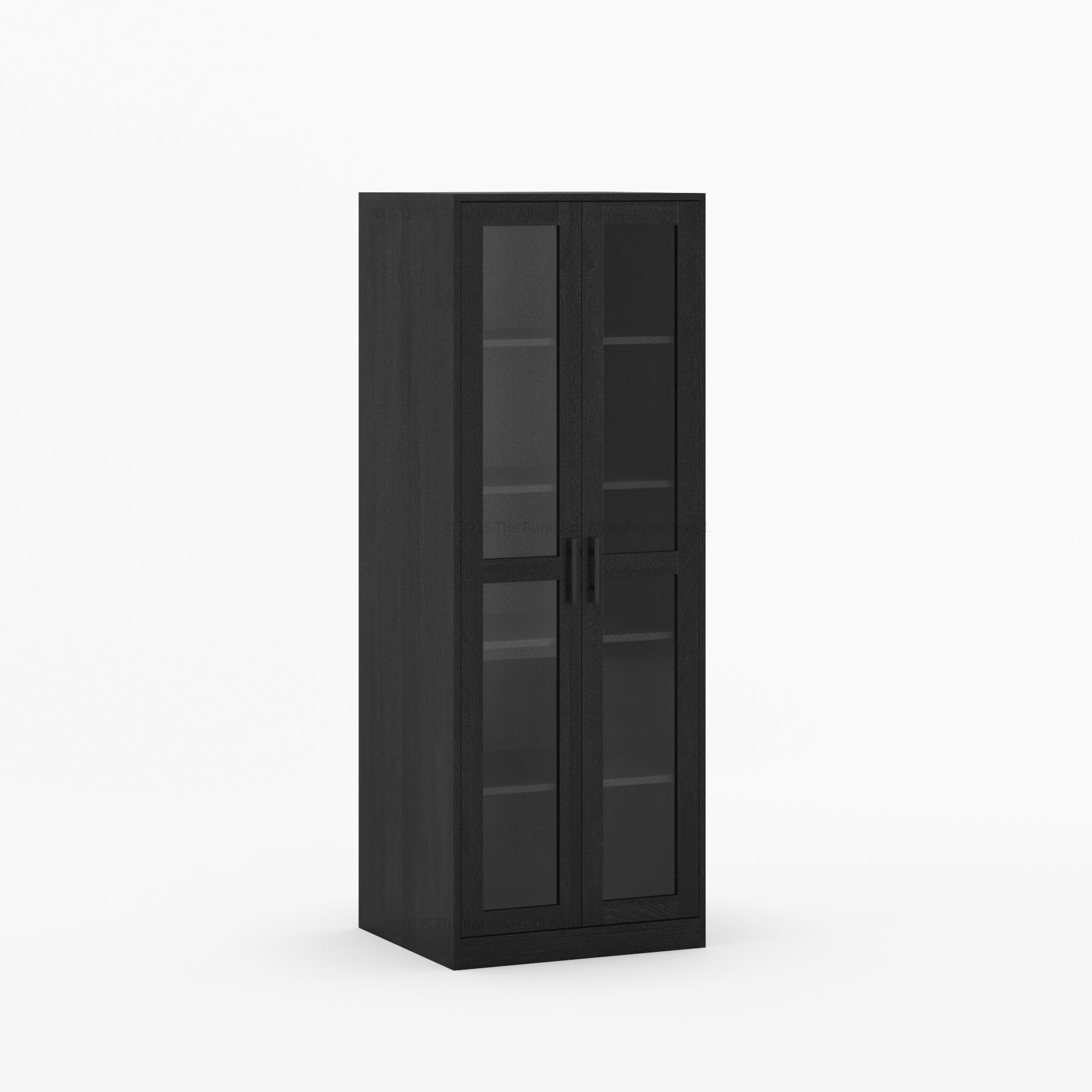 Black Wine Bar Cabinet with Shelves