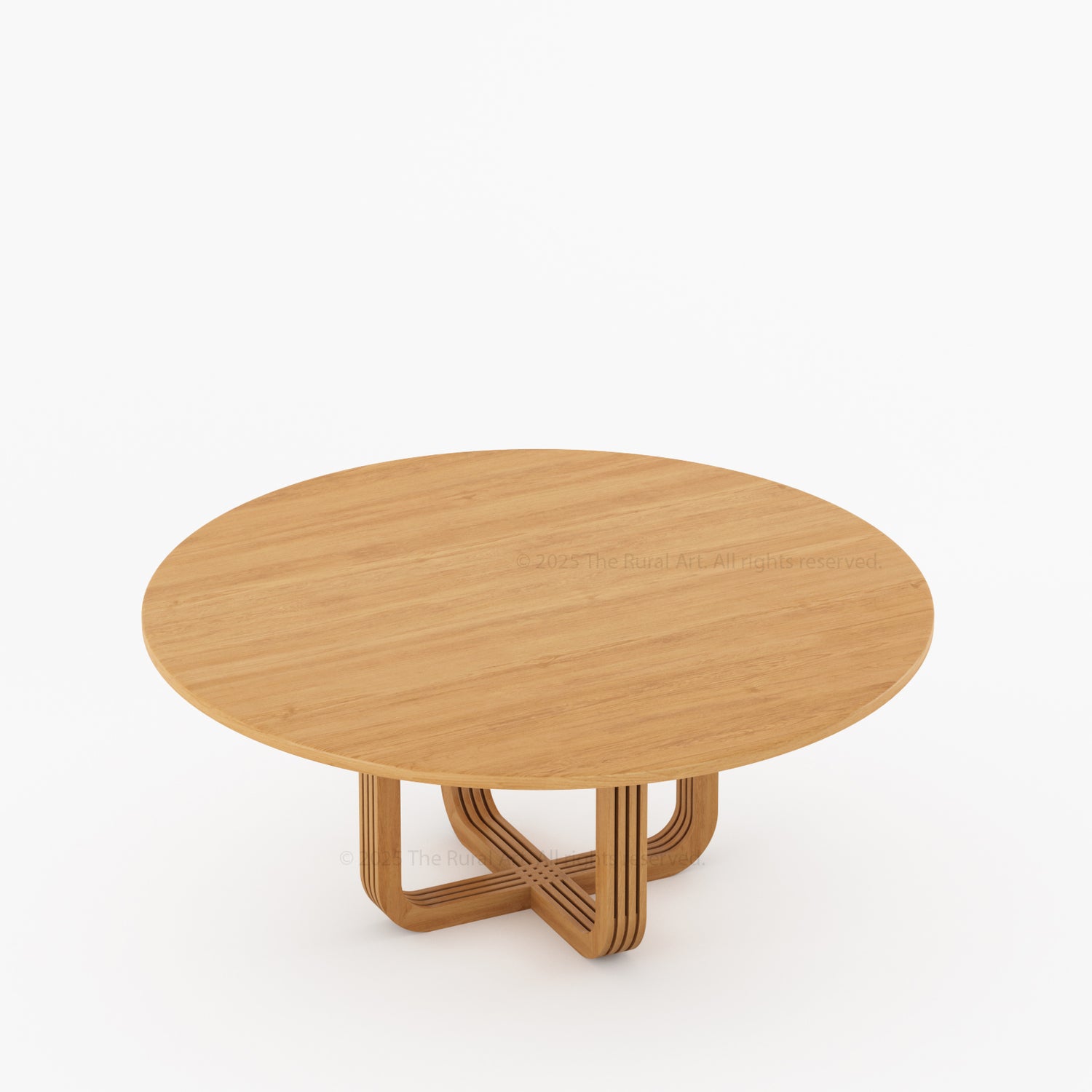 Marysville Round Pedestal Dining Table & Chair Set with Sculptural Curved-Leg Base