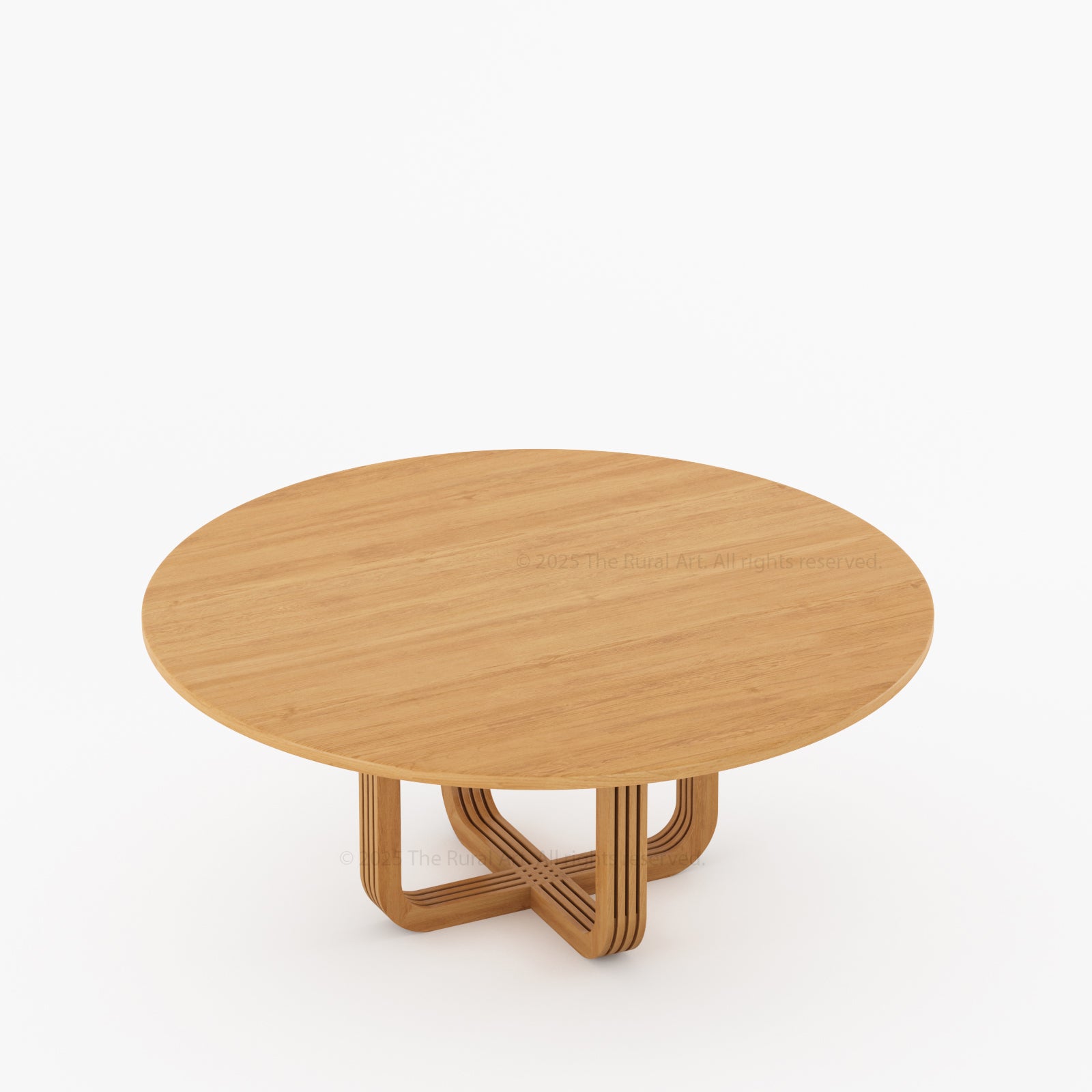 Marysville Round Pedestal Dining Table & Chair Set with Sculptural Curved-Leg Base