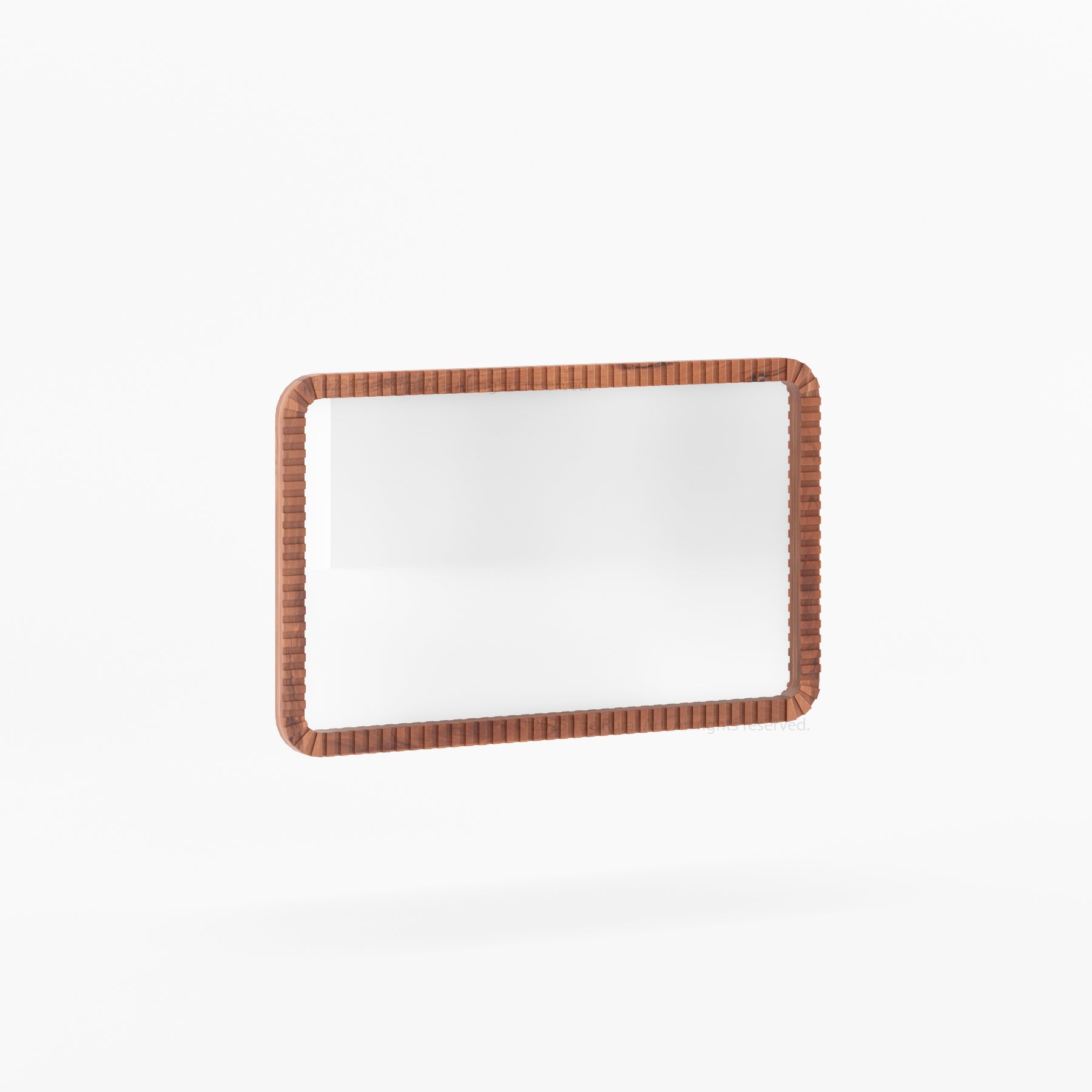 Lewes Fluted Wood Mirror | Framed Wall Mirror in Solid Wood